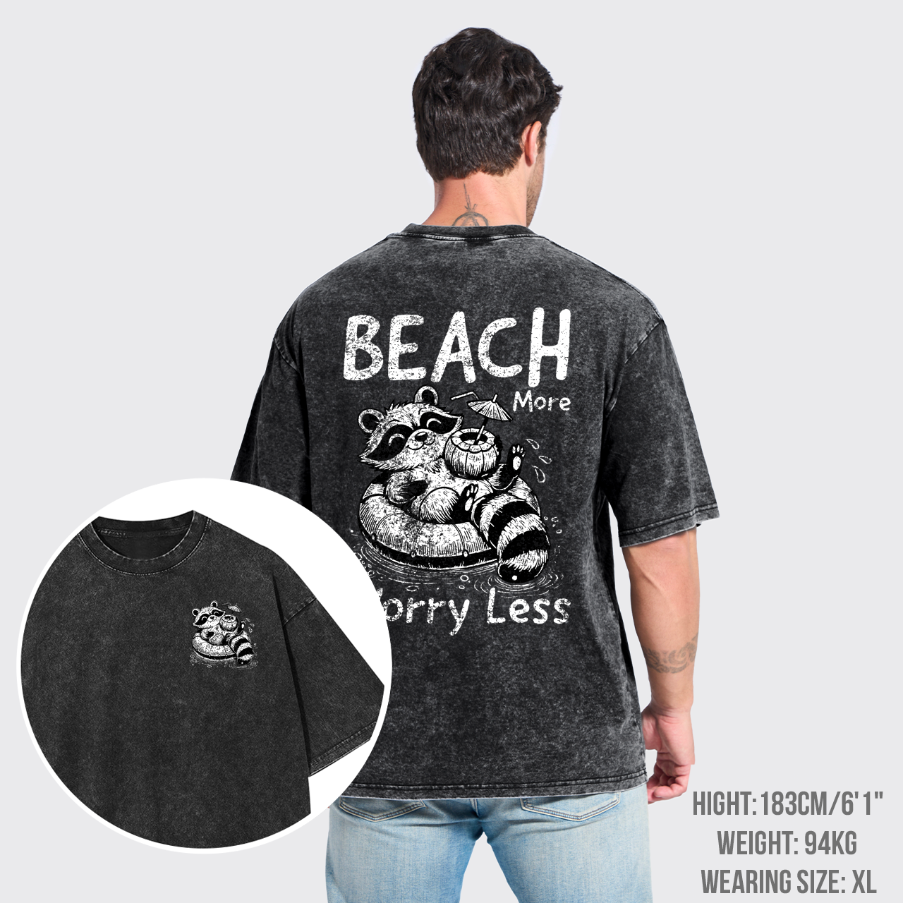 Funny Summer-Beach More Worry Less Garment-dye Tees