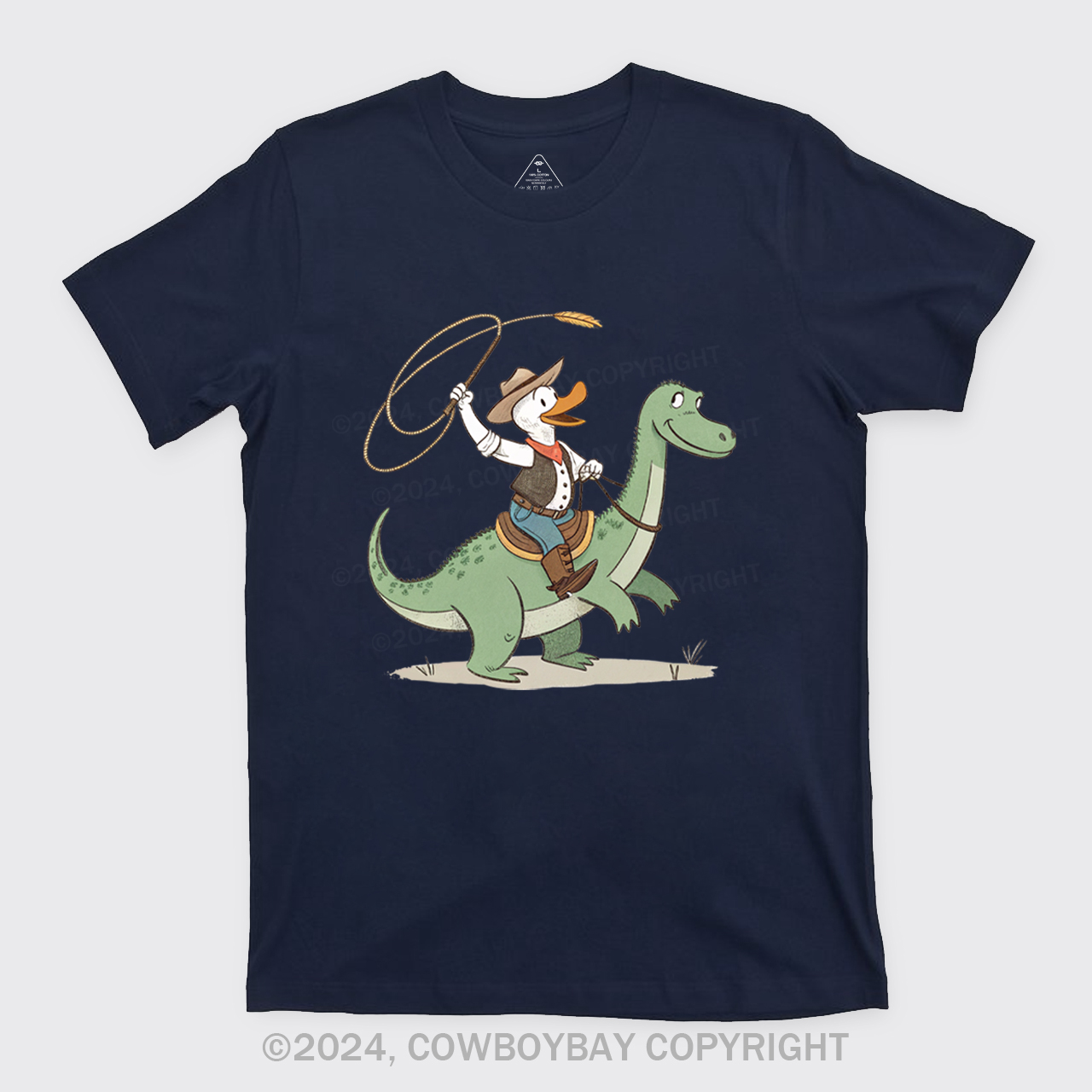 Cowboy Duck Riding Dinosaur T-Shirts