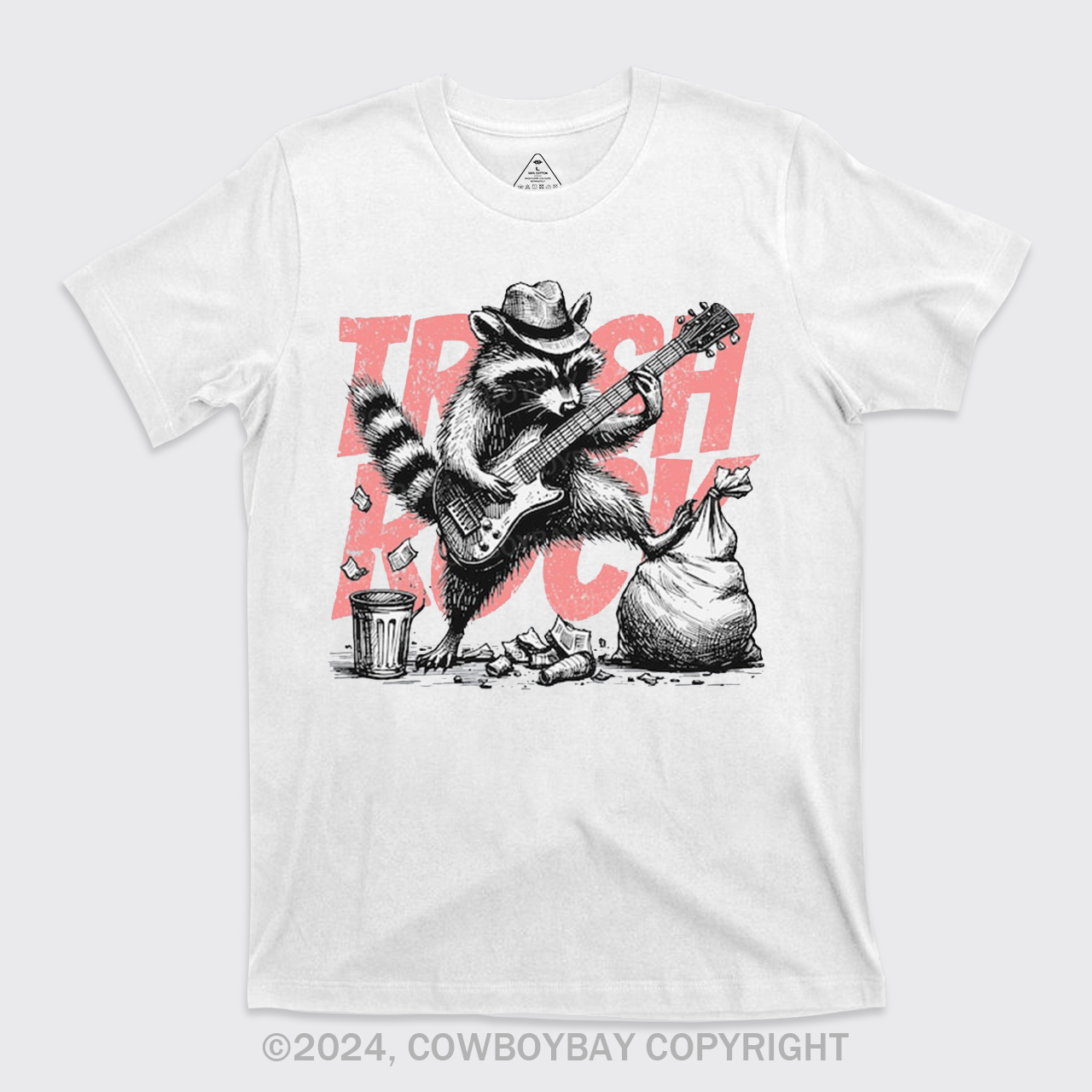 Raccoon Playing Guitar Retro T-Shirts