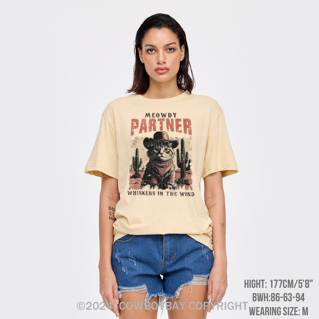 Meowdy Partner Cowboy Cat T-Shirts