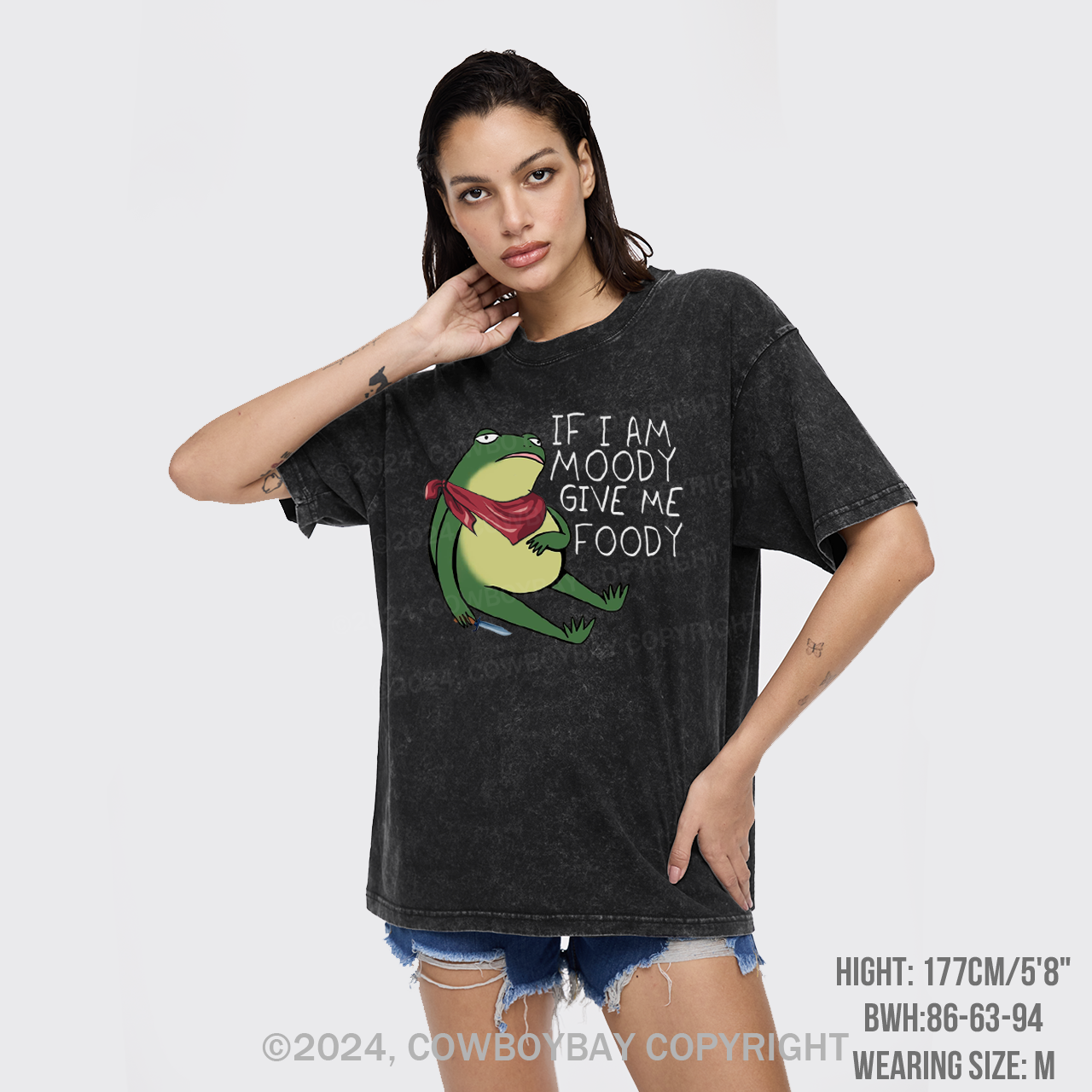 If I Am Moody Give Me Foody Garment-dye Tees