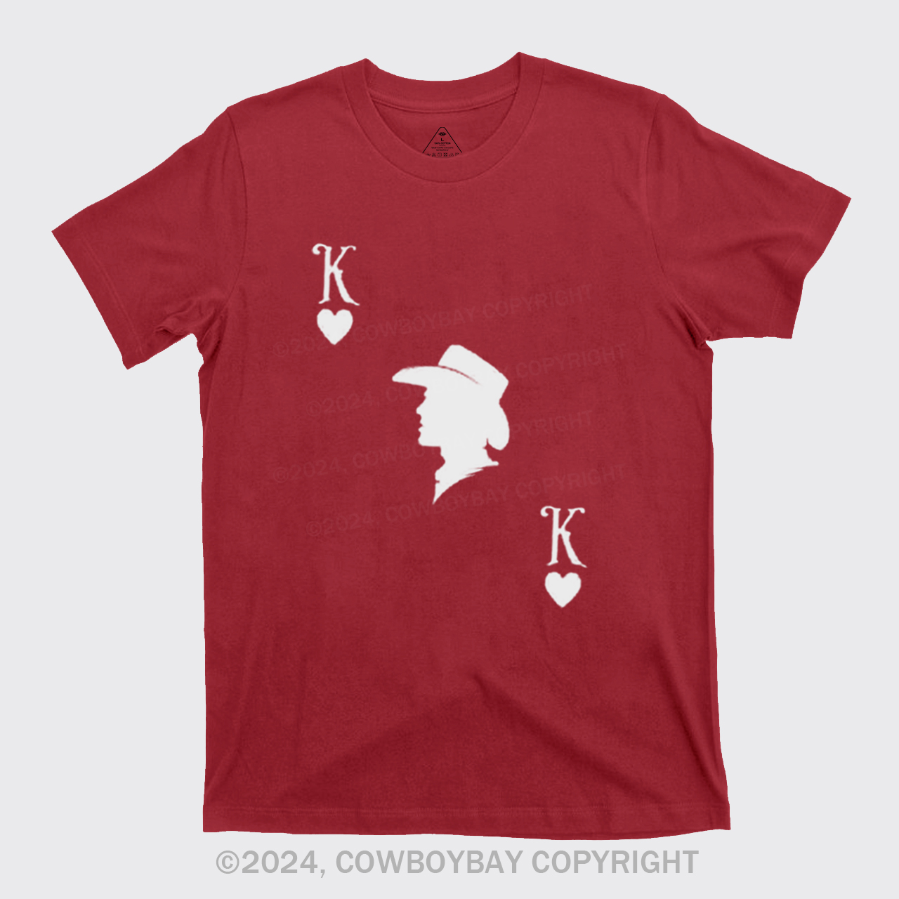 Red King And Queen Of Hearts Couples T-Shirts