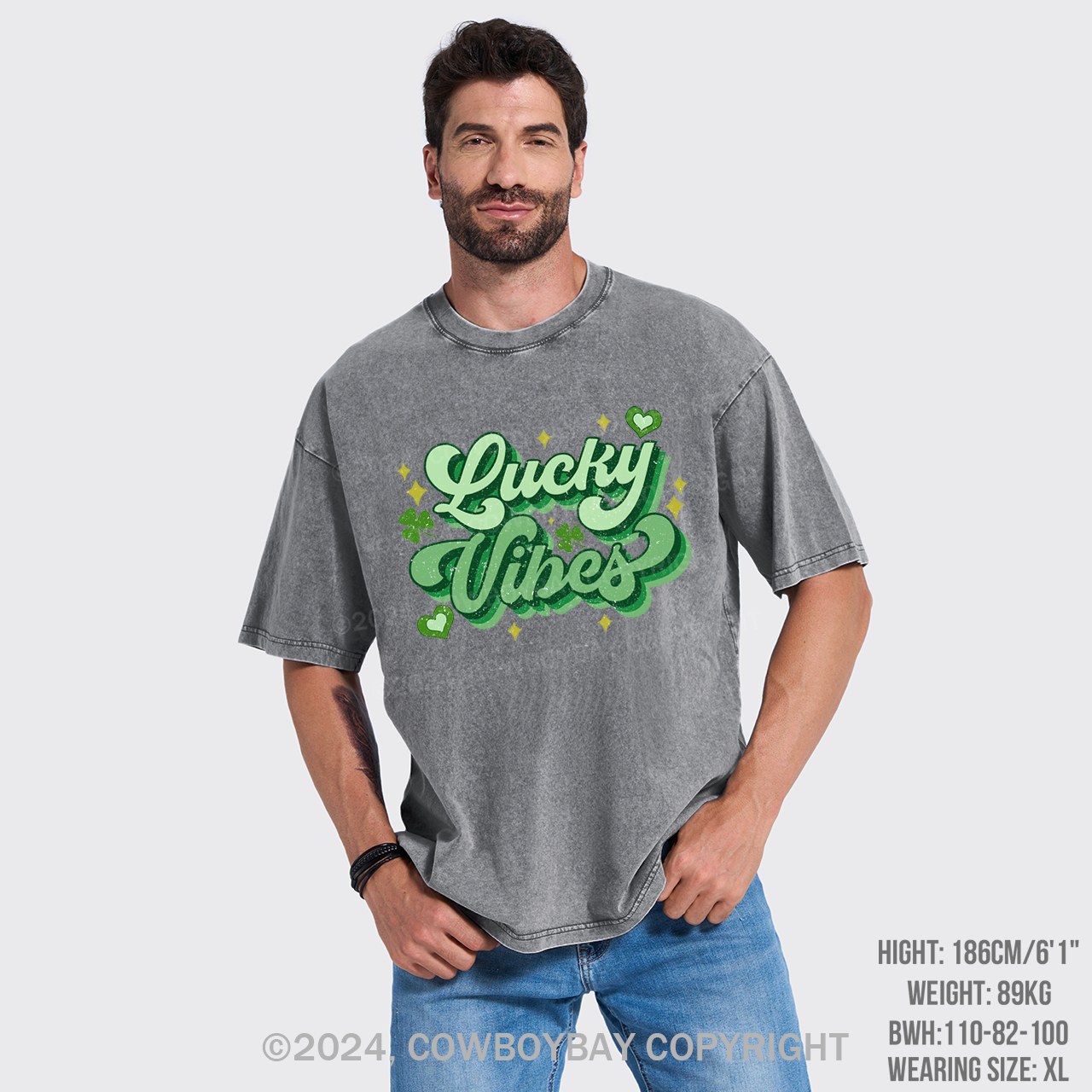Retro St Patricks Day Garment-dye Tees