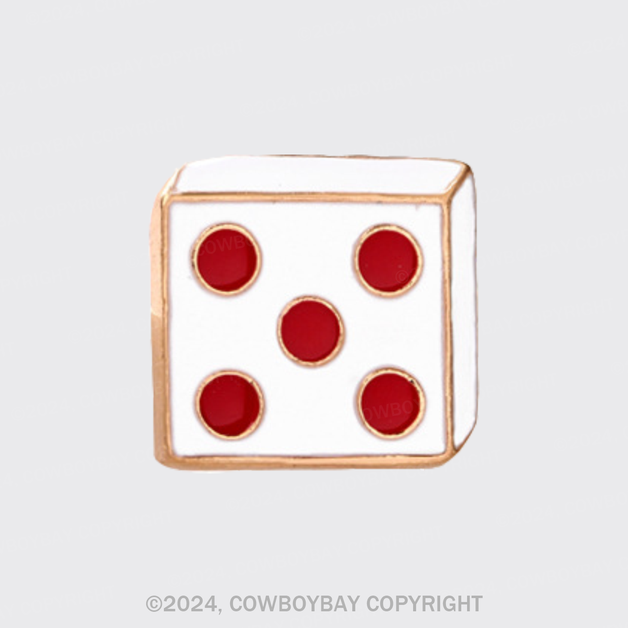 Cartoon Dice_Cowboybay Pin
