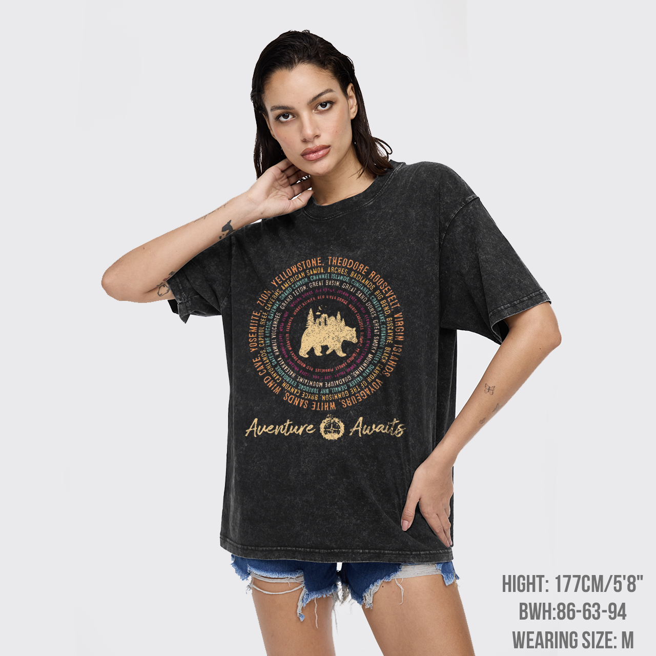Circular National Park Theme Garment-dye Tees