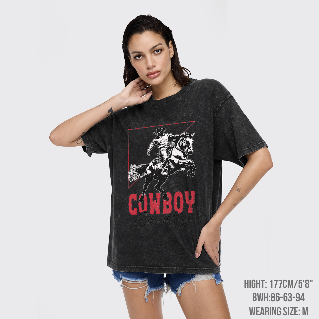 Western Cowboy Country Garment-dye Tees