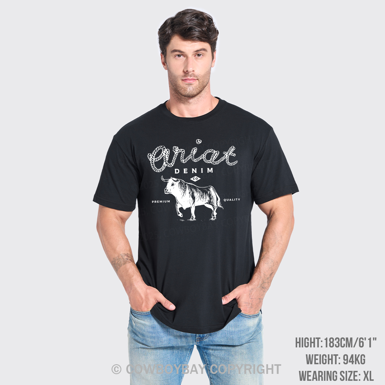 Ariat Denim Bull Cowboy T-Shirts