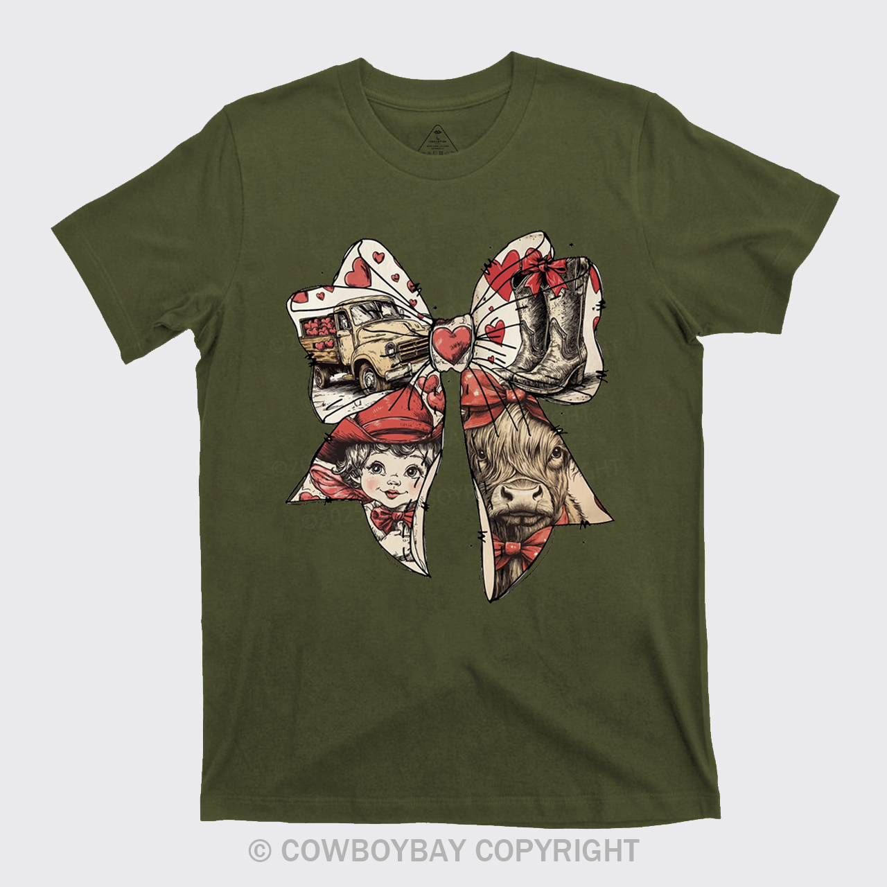Howdy Valentine's Day Bow Coquette Cupid T-Shirts
