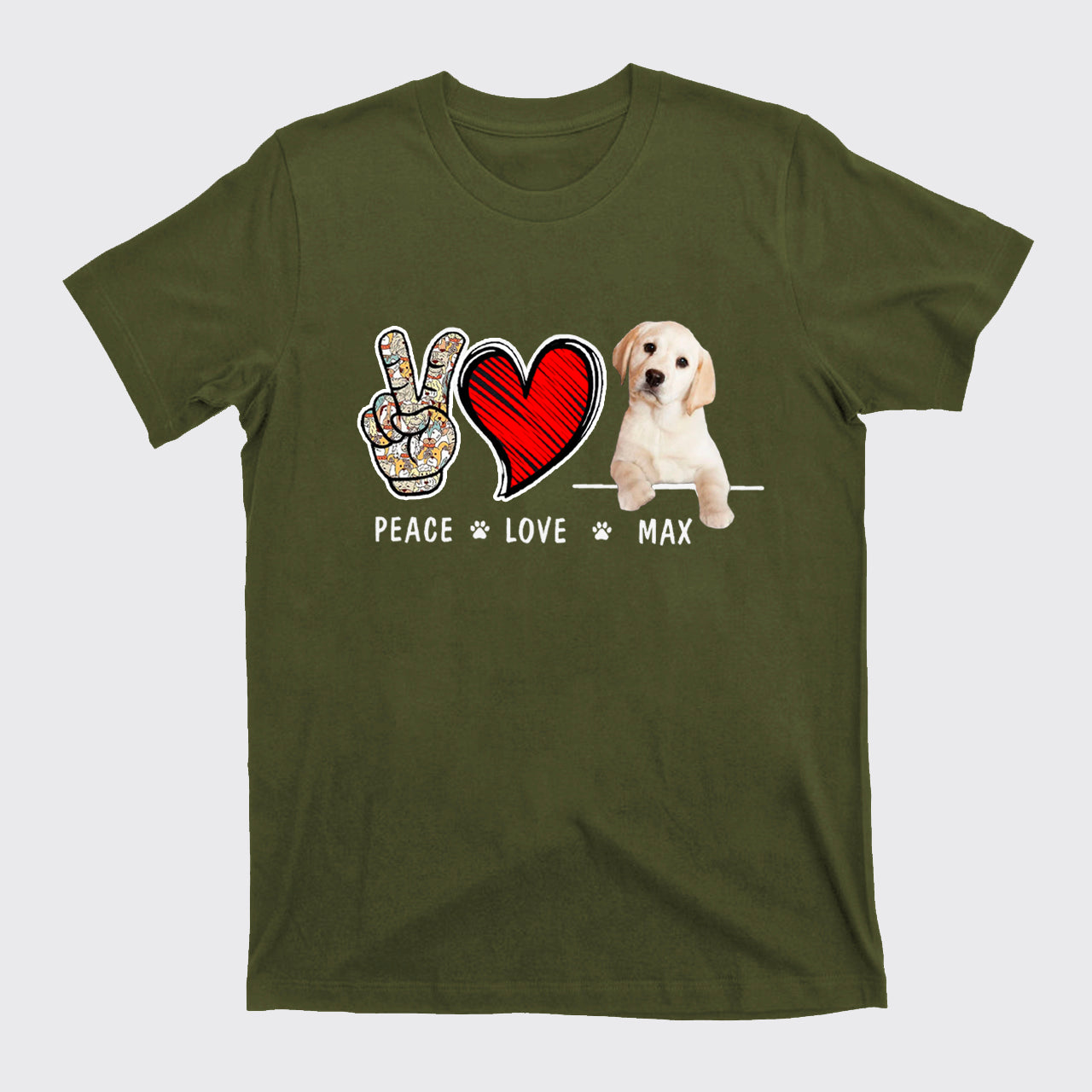 Personalized Peace Love Pet T-Shirts