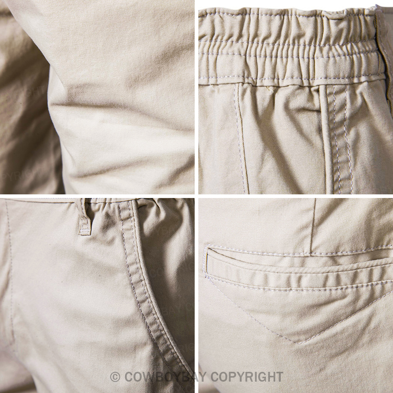 Light Grey Men's Cotton Casual Shorts