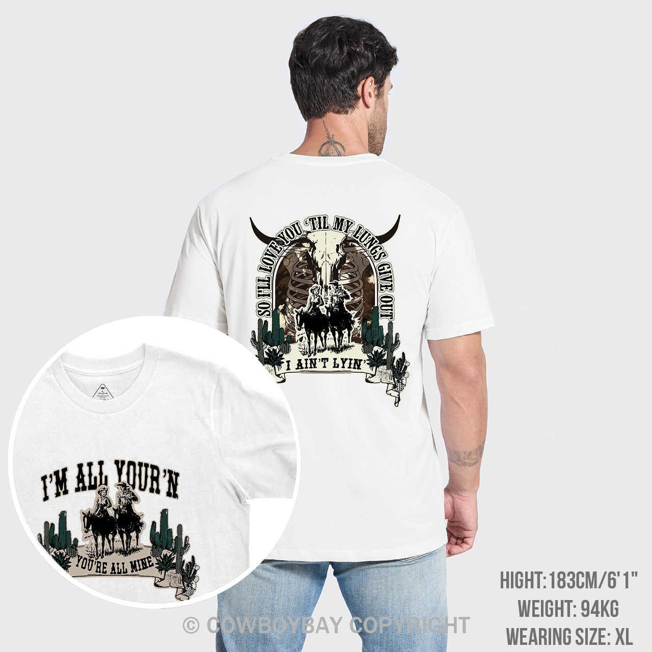 Love You Till My Lungs Give Out Cowboy T-Shirts