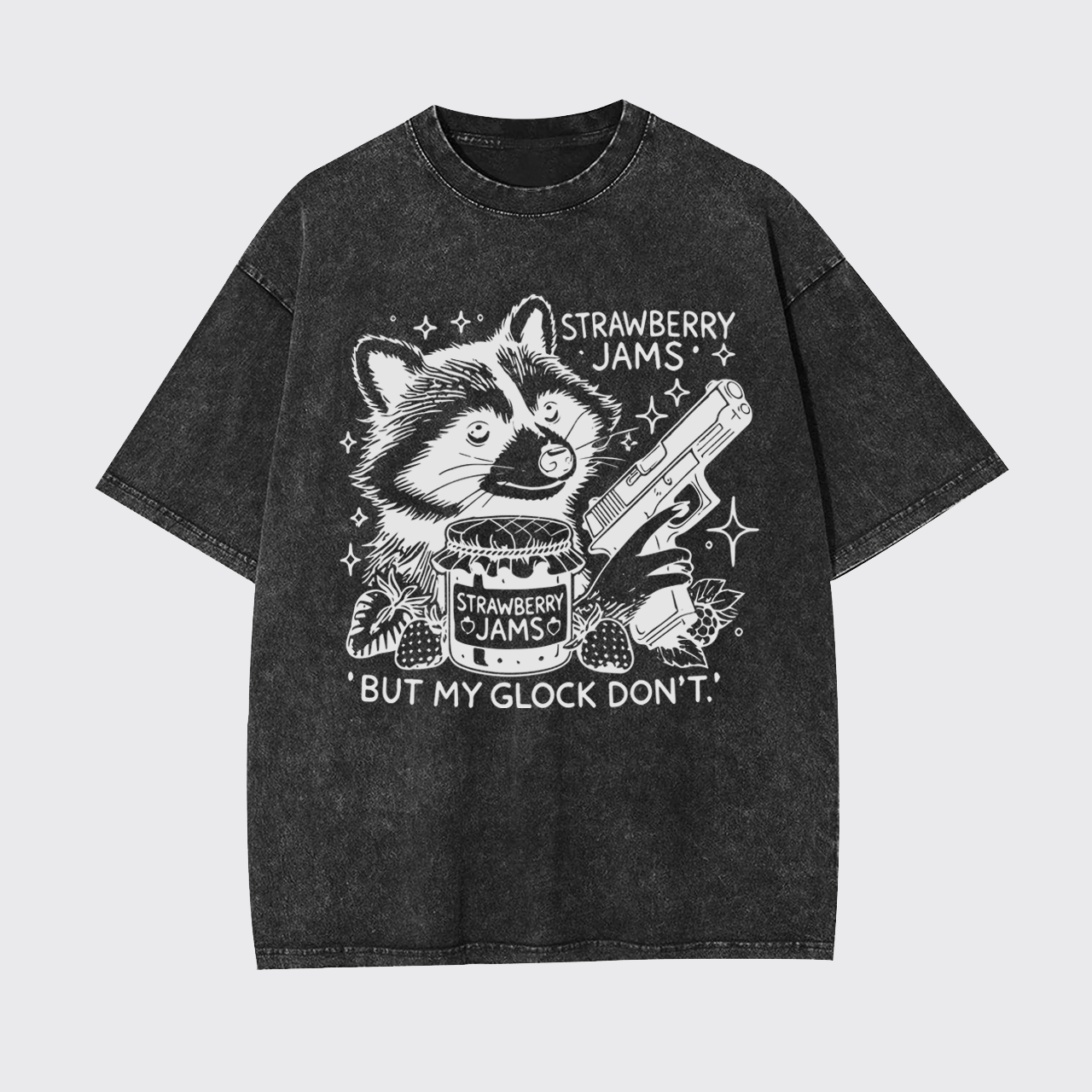 Strawberry Jams But My Glock Don't Garment-dye Tees