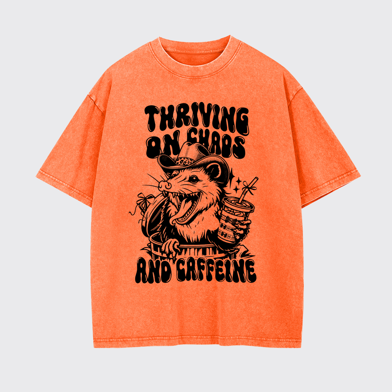 Thriving On Chaos And Caffeine Garment-dye Tees