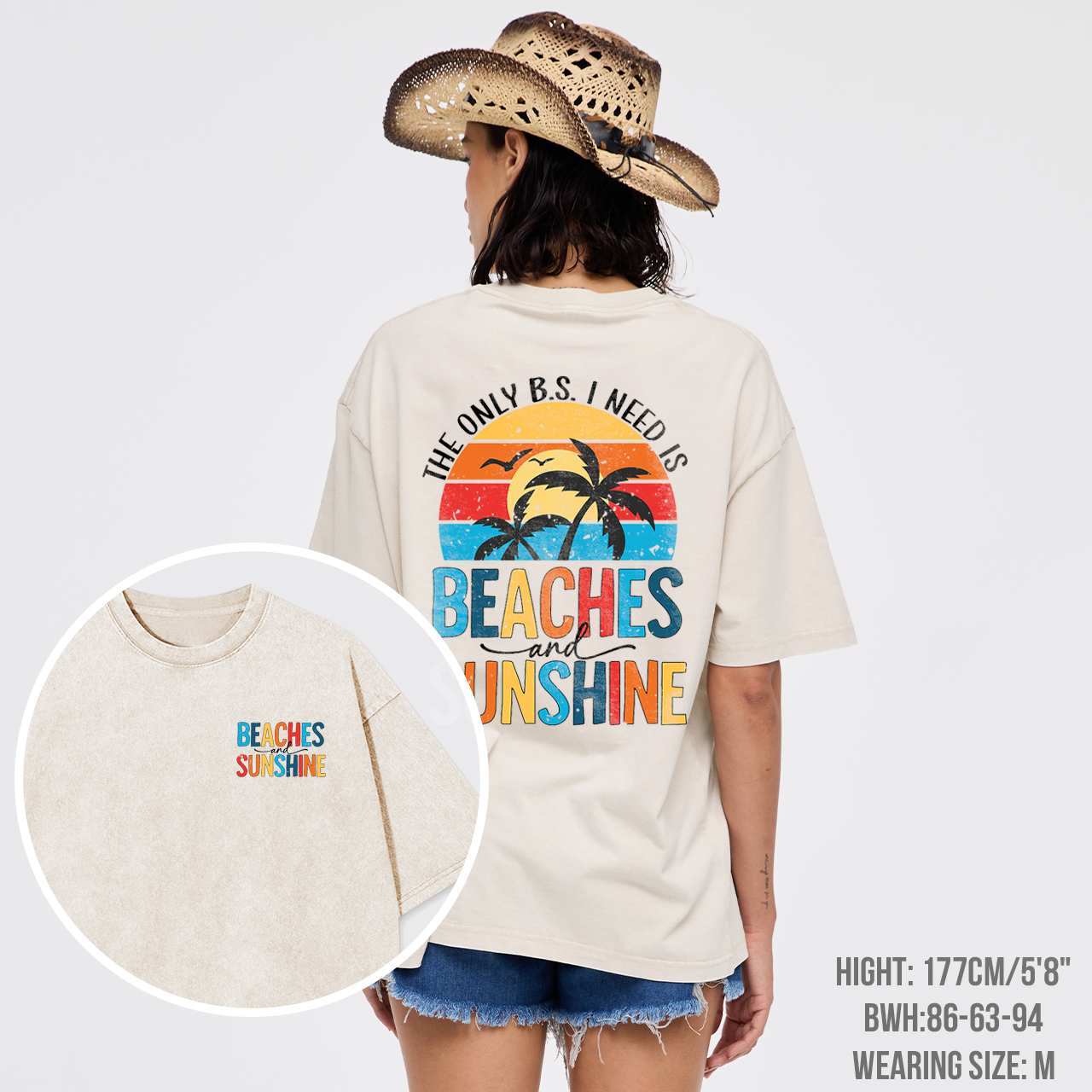 The Only BS I Need, Beaches And Sunshine Garment-dye Tees