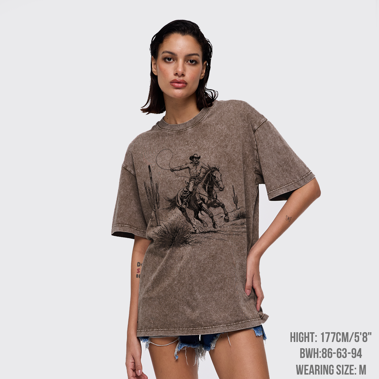 Western Cowboy Vintage 90s Grunge Rodeo Garment-dye Tees