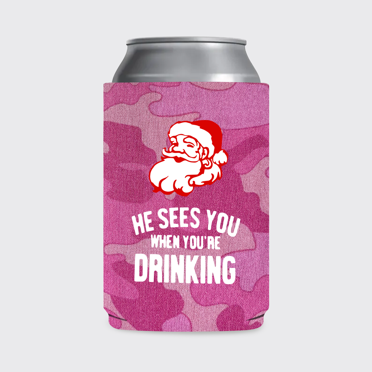 He Sees You When You're Drinking Koozie