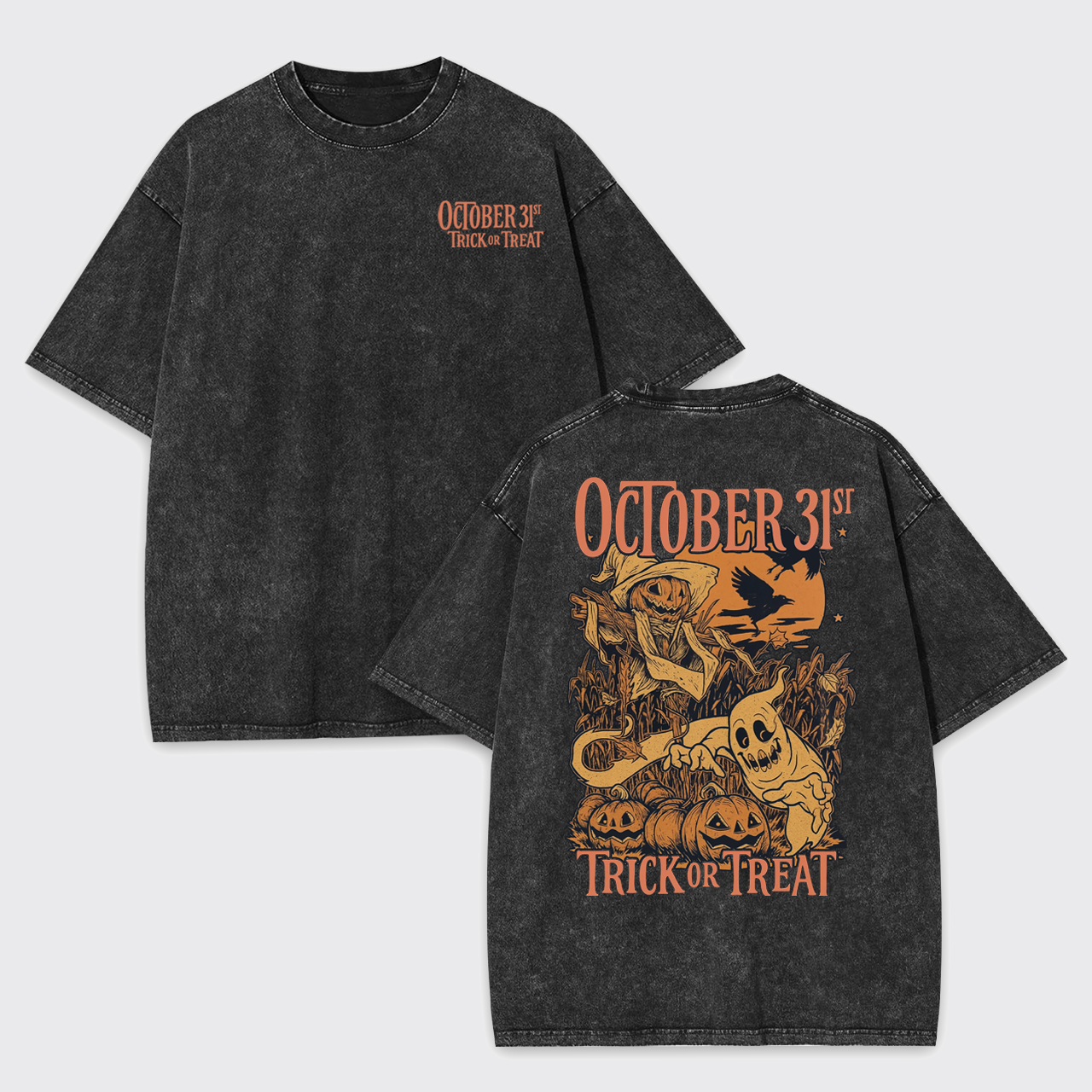 Vintage Halloween Spooky Horror Garment-dye Tees