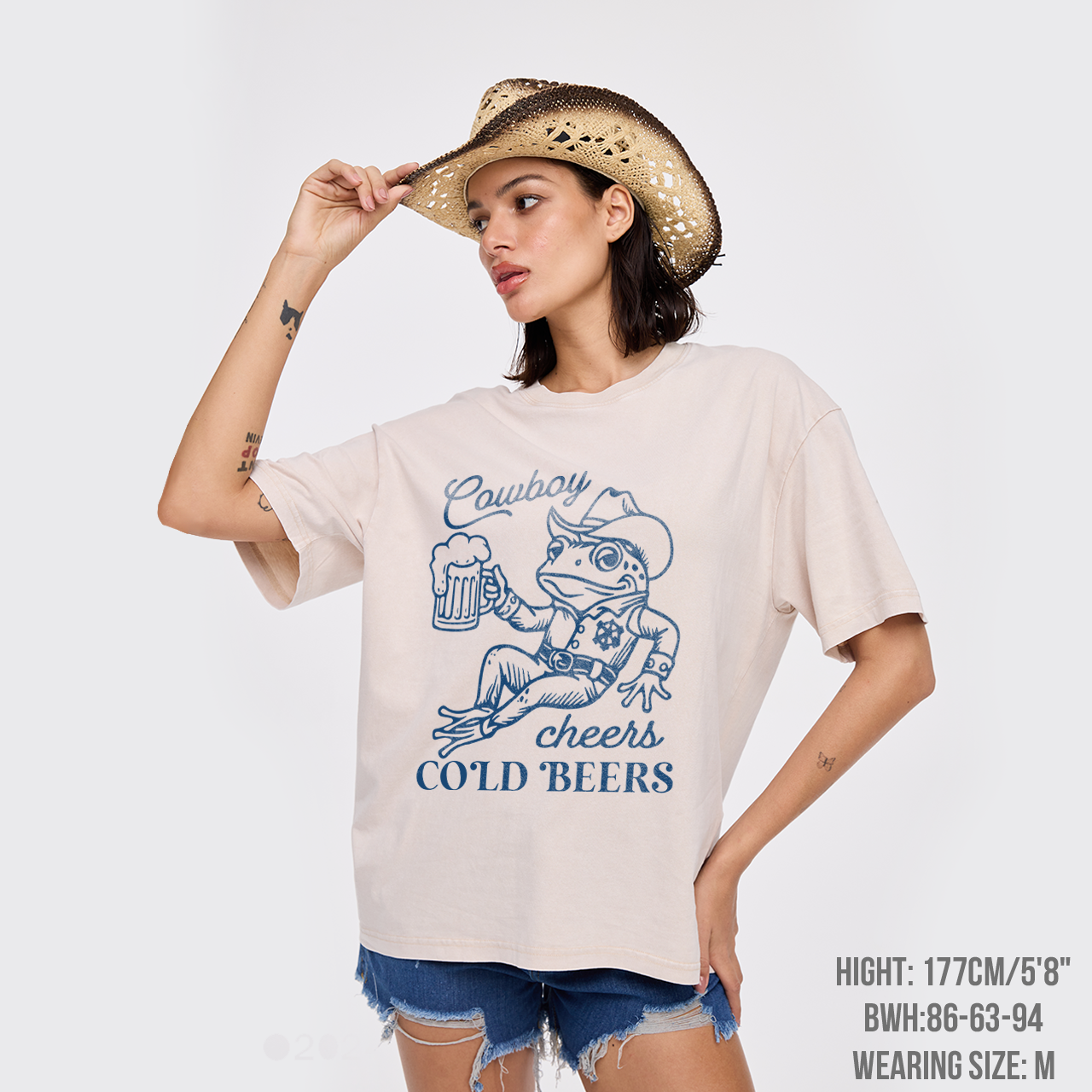 Cowboy Cheers Cold Beers Garment-dye Tees