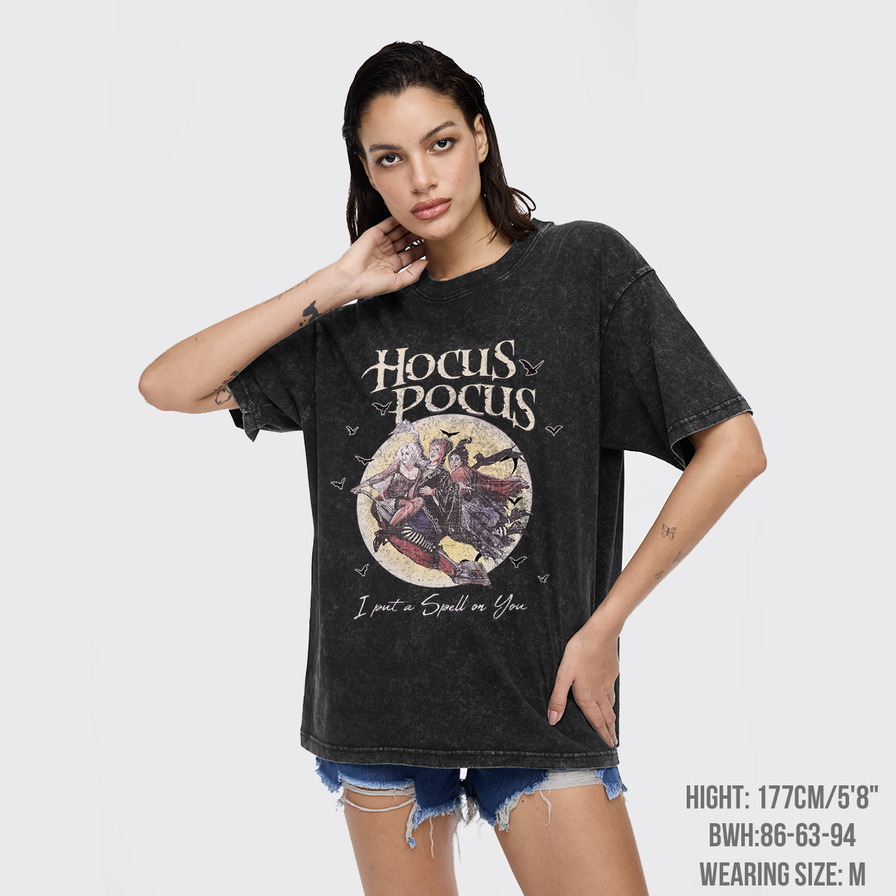 Retro Witch Halloween Garment-dye Tees