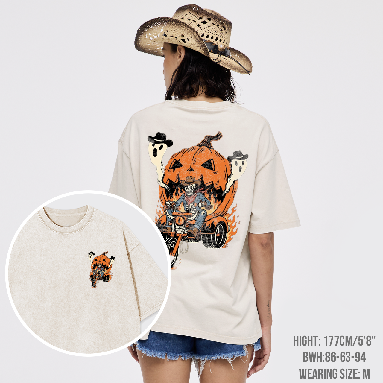 Ghost Rider Halloween Garment-dye Tees