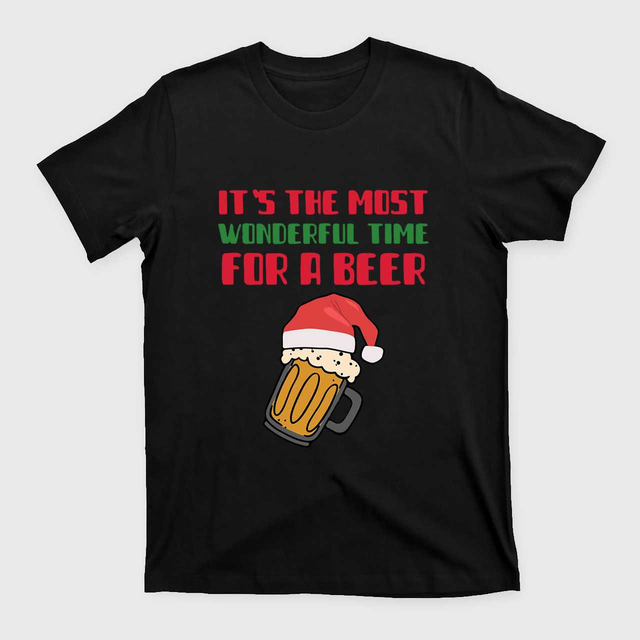 It's The Most Wonderful Time For A Beer Funny Christmas T-Shirts