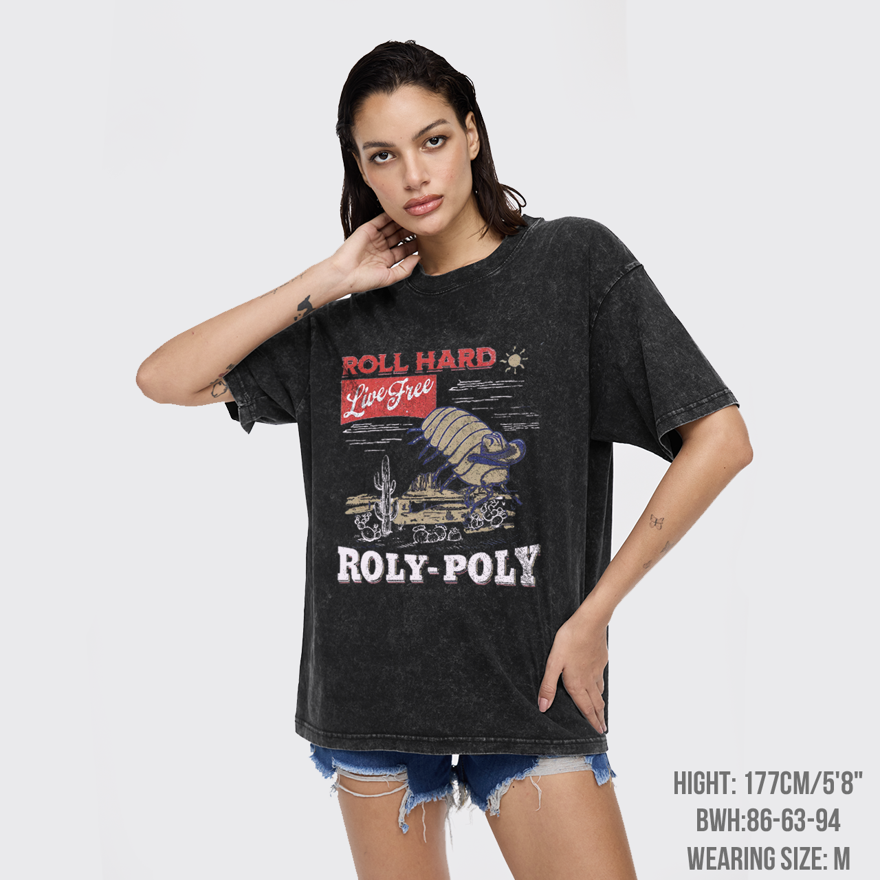Roly Hard Live Free Garment-dye Tees