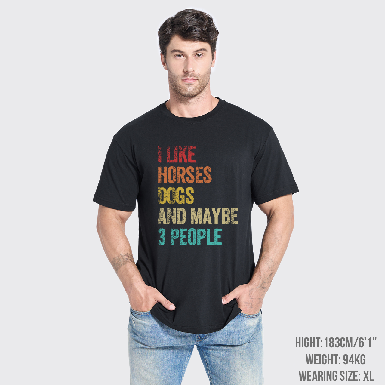 I Like Horses Dogs And Maybe 3 People T-Shirts