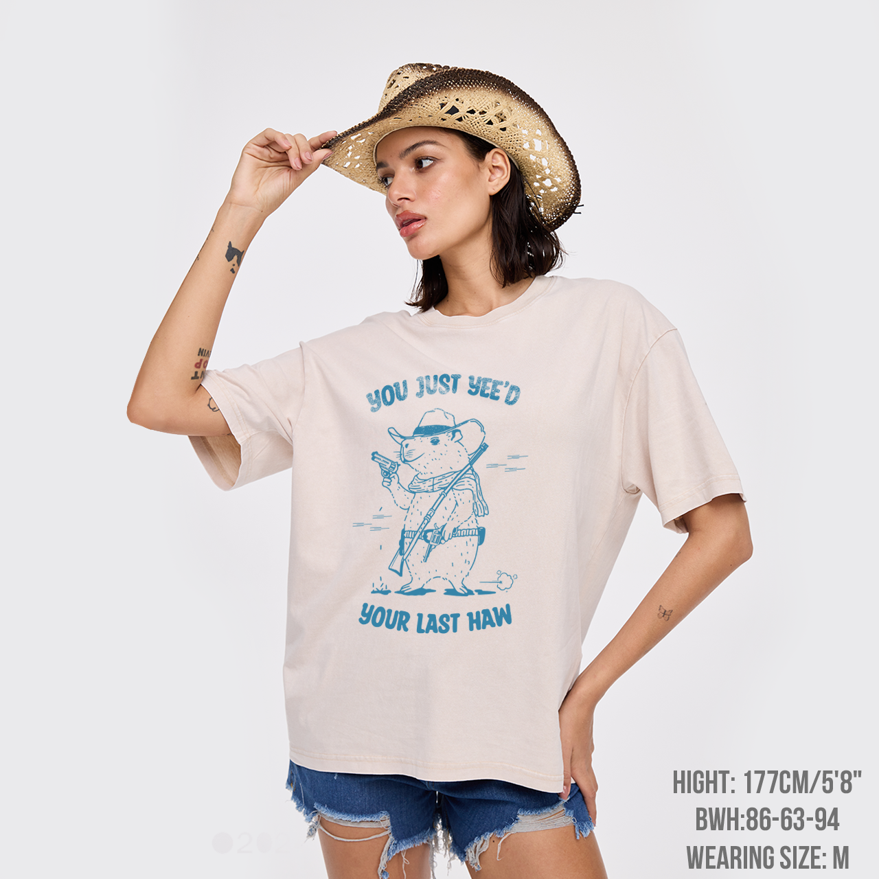 Funny Capybara-Your Last Haw Garment-dye Tees