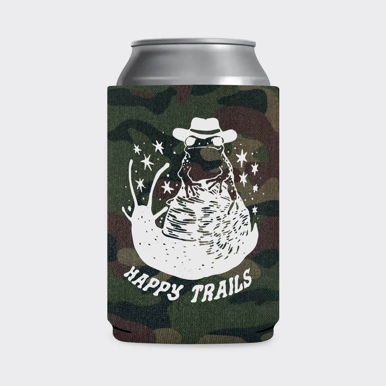 Happy Trails Cowboy Frog Koozie