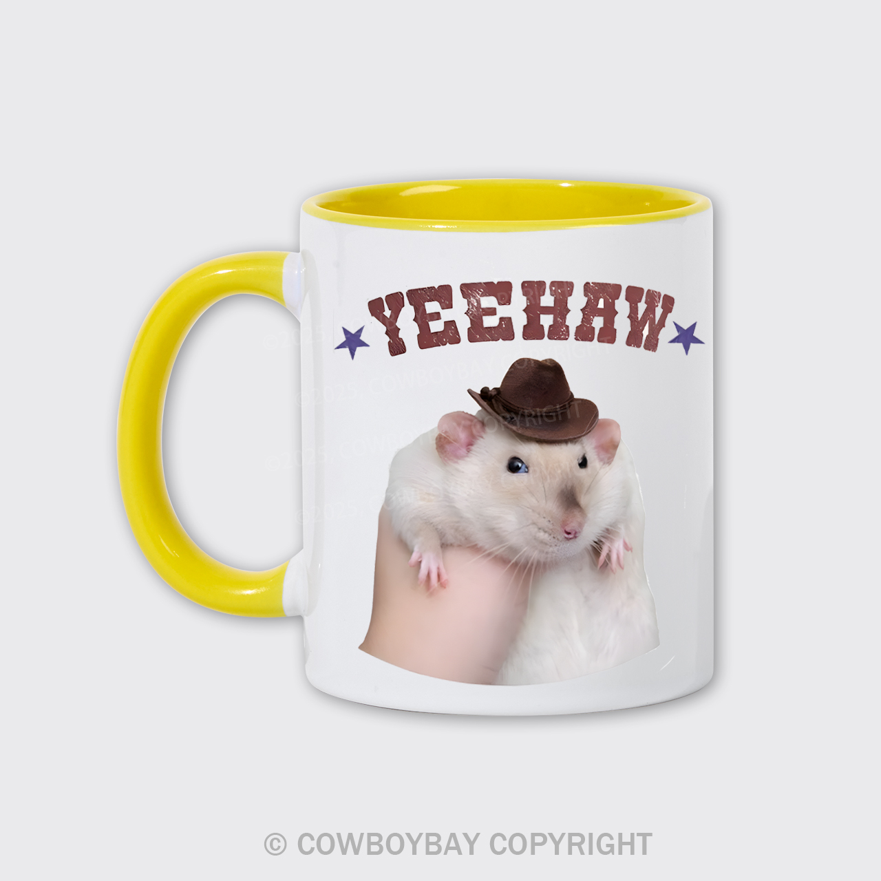 Yeehaw Cowboy Rat Mug