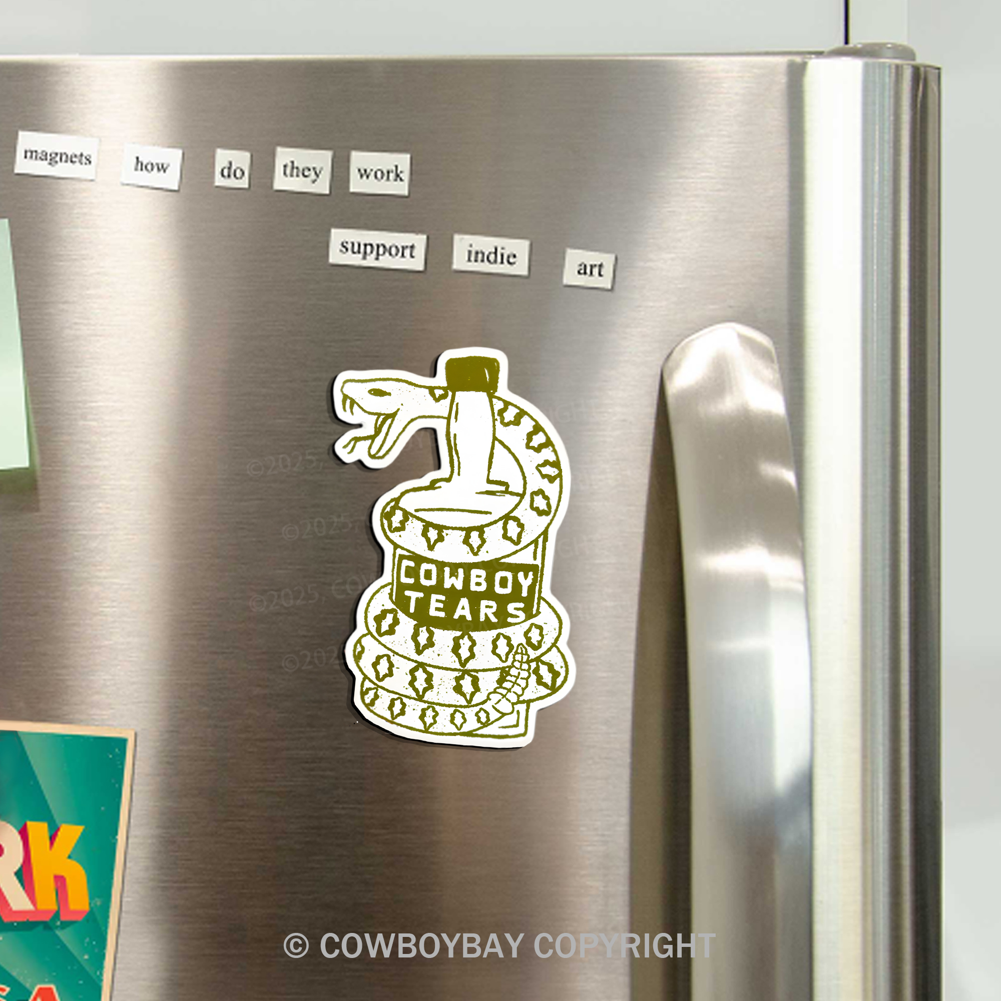 Cowboy Tears Fridge Magnet