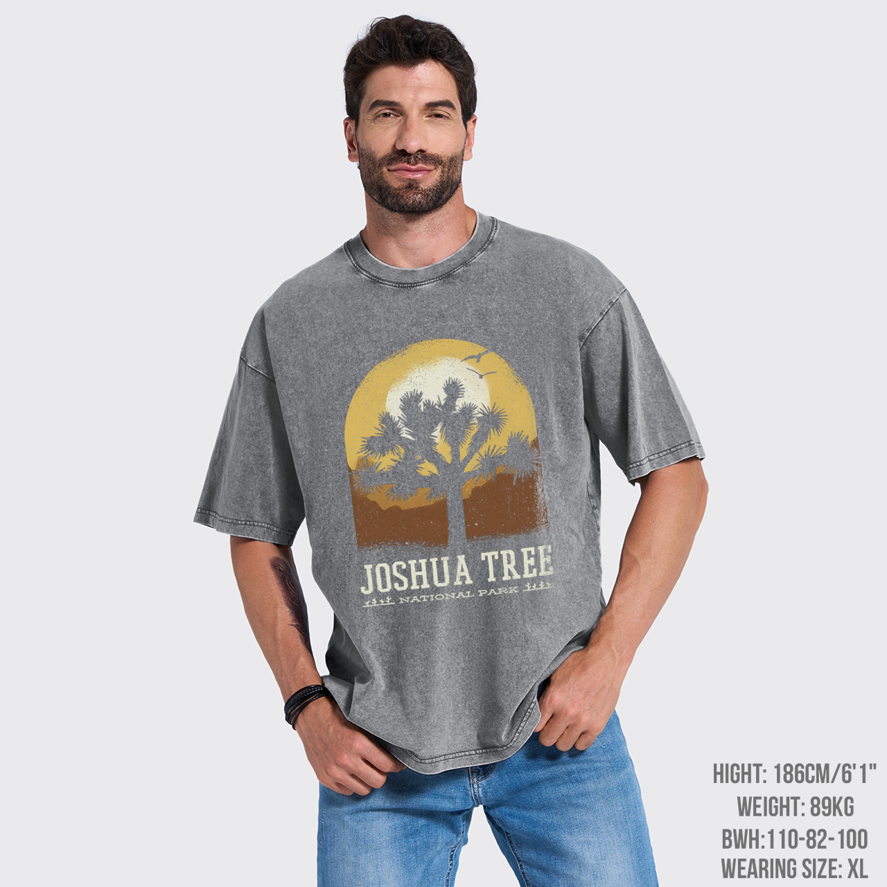 Vintage Retro Camping National Park Garment-dye Tees