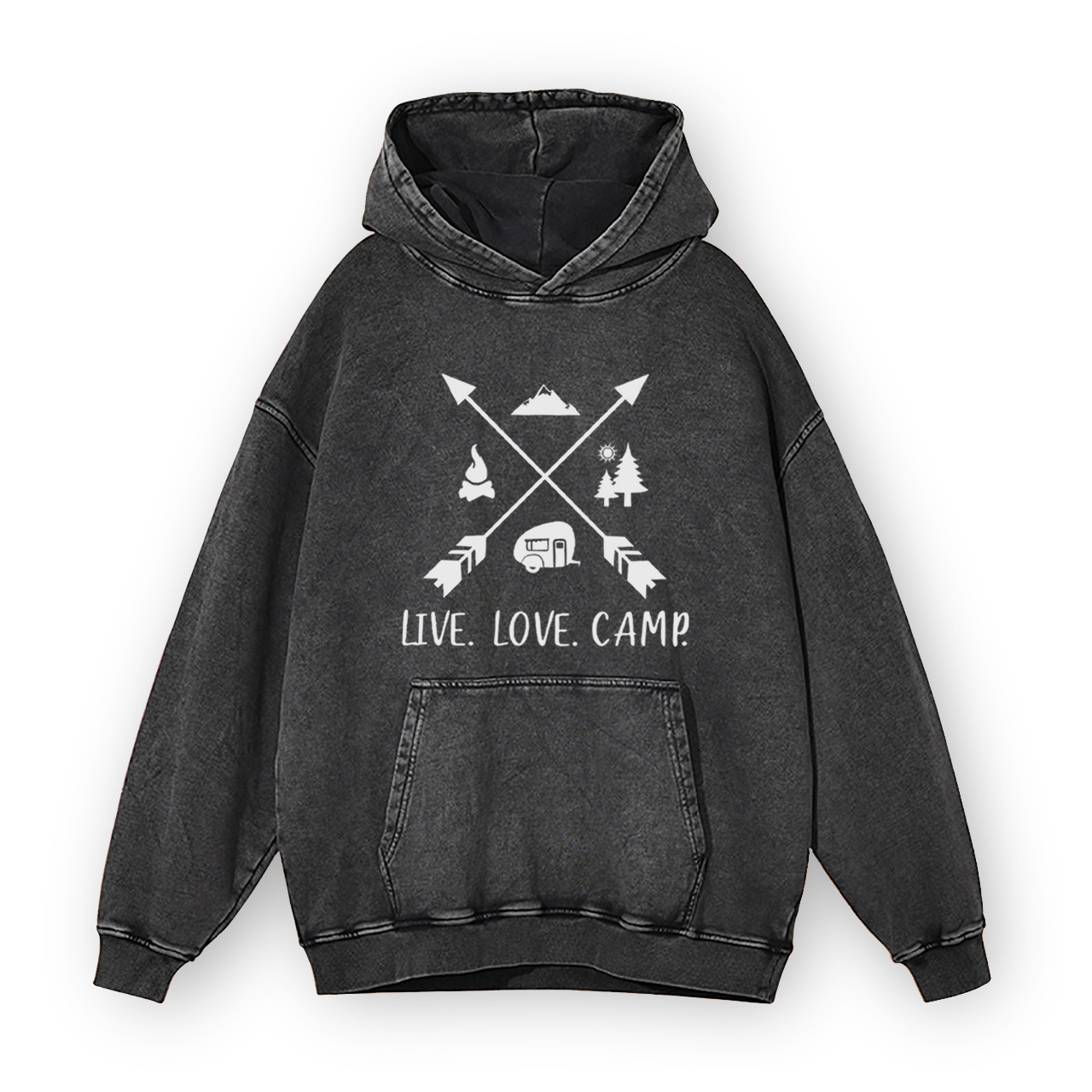 Live Love Camp Garment-Dye Hoodies
