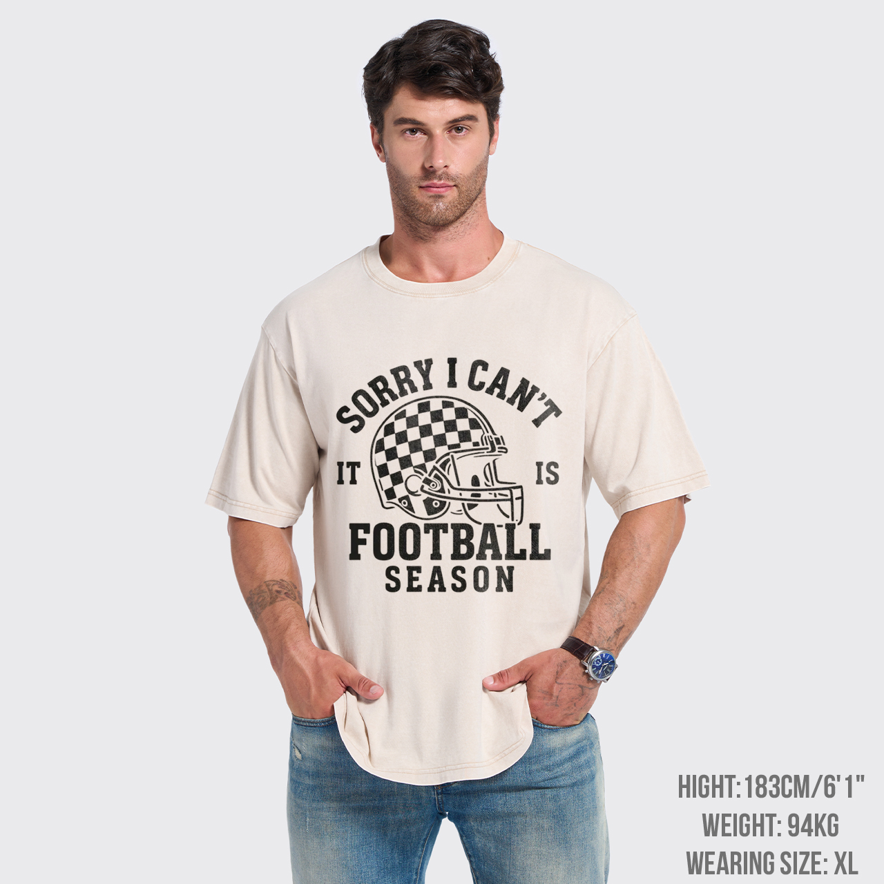 Sorry I Can't It Is Football Season Garment-dye Tees
