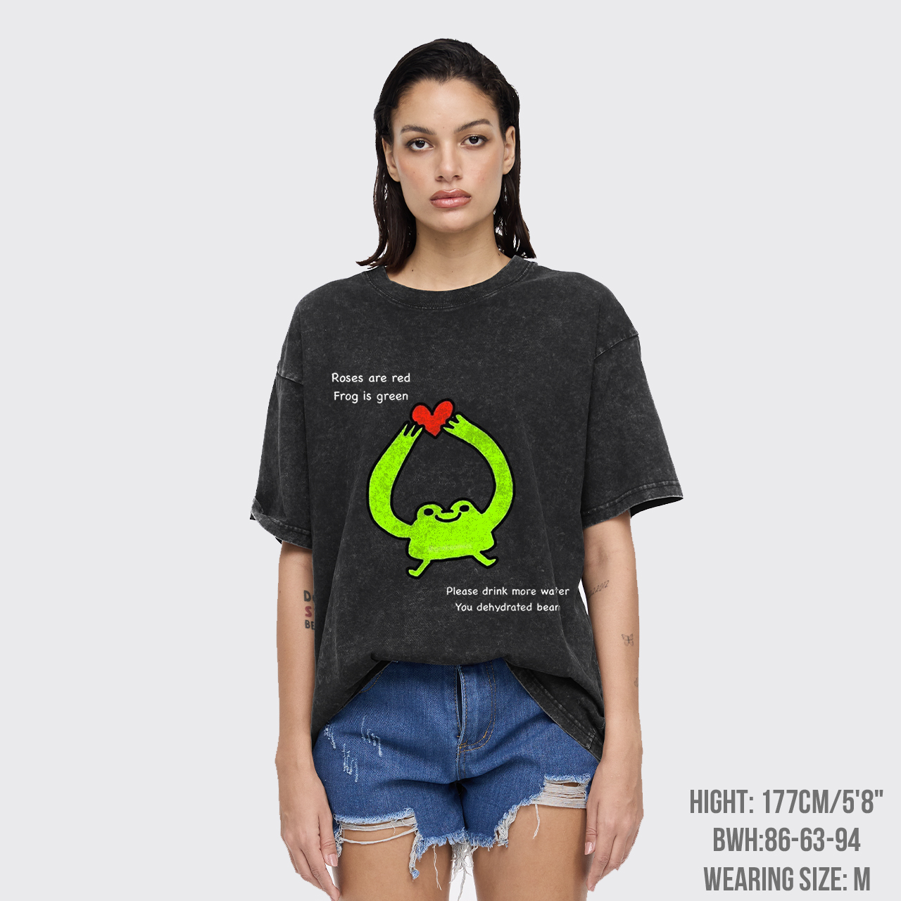 Roses Are Red Frog Is Green Garment-dye Tees