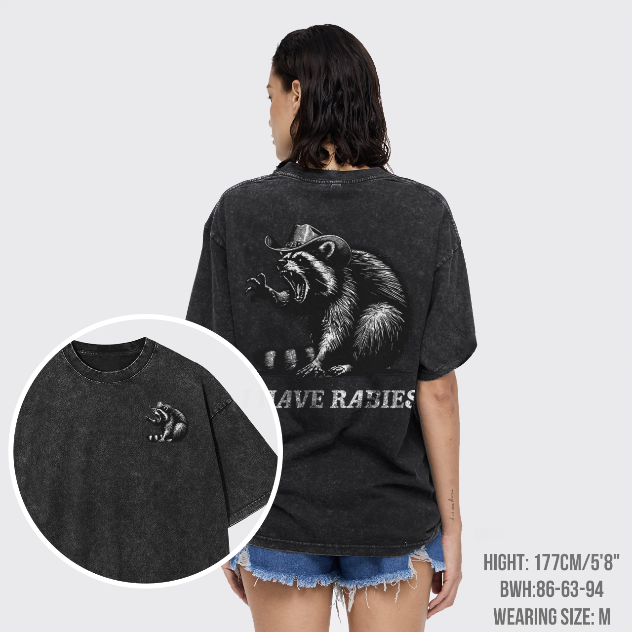 Sarcastic-I Have Rabies Garment-dye Tees