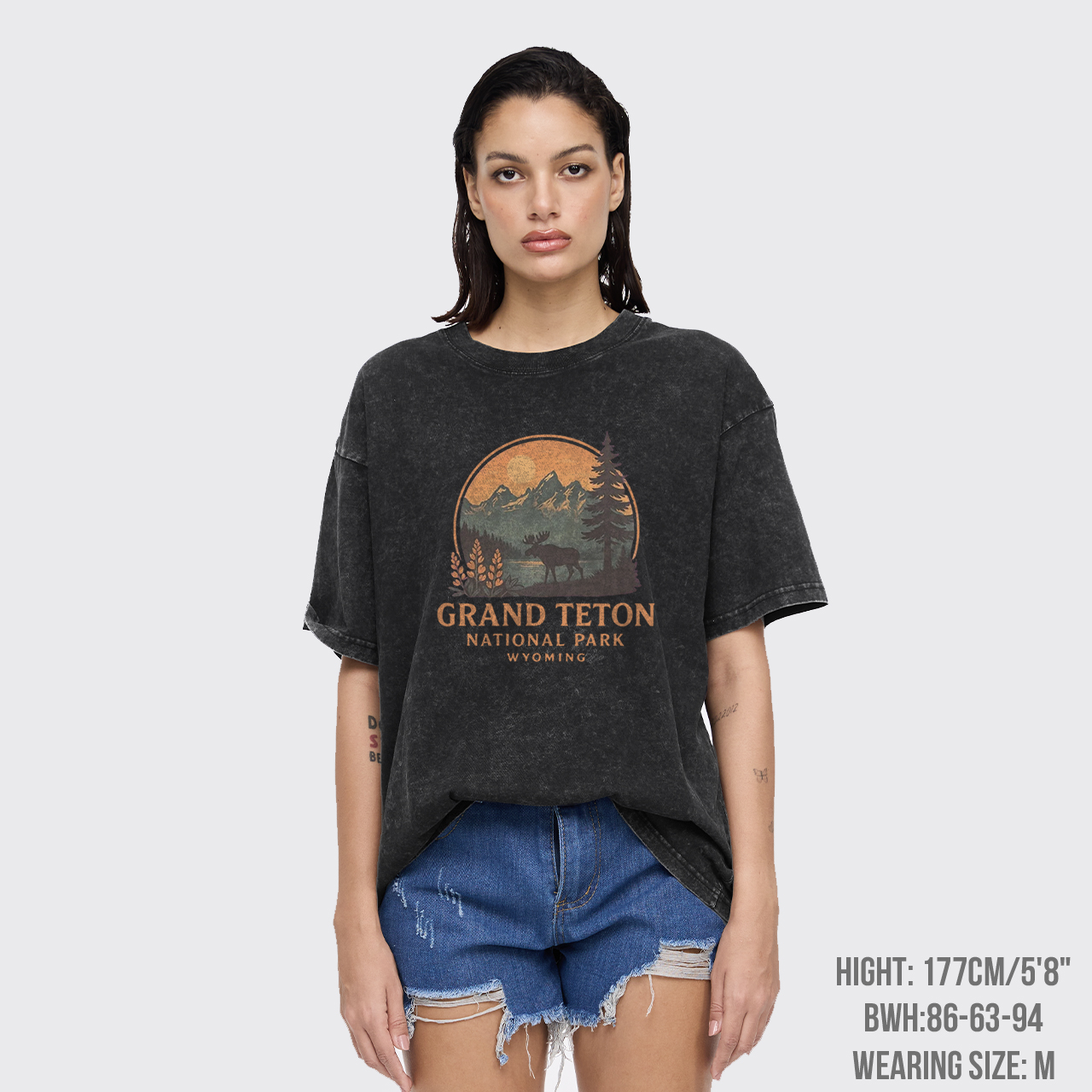 Retro Gand Teton National Park Garment-dye Tees