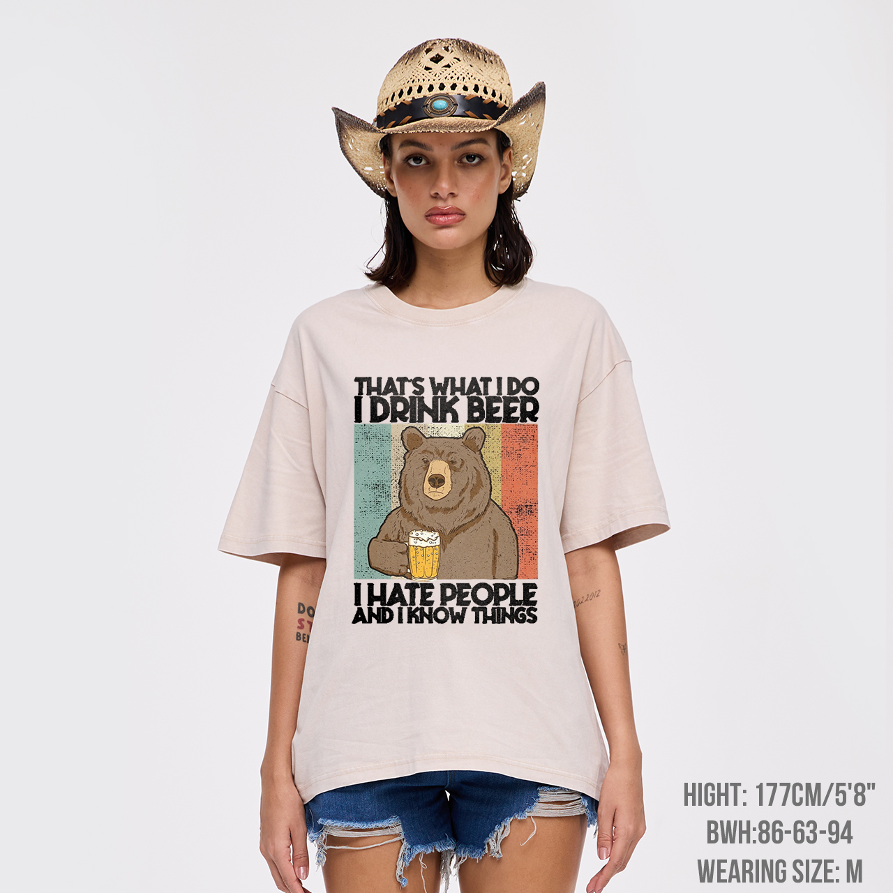 That's What I Do I Drink Beer I Hate People Garment-dye Tees