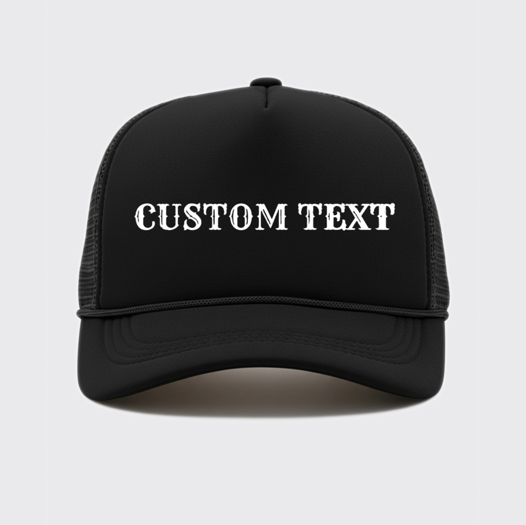 Custom Text Solid Color Trucker Hat