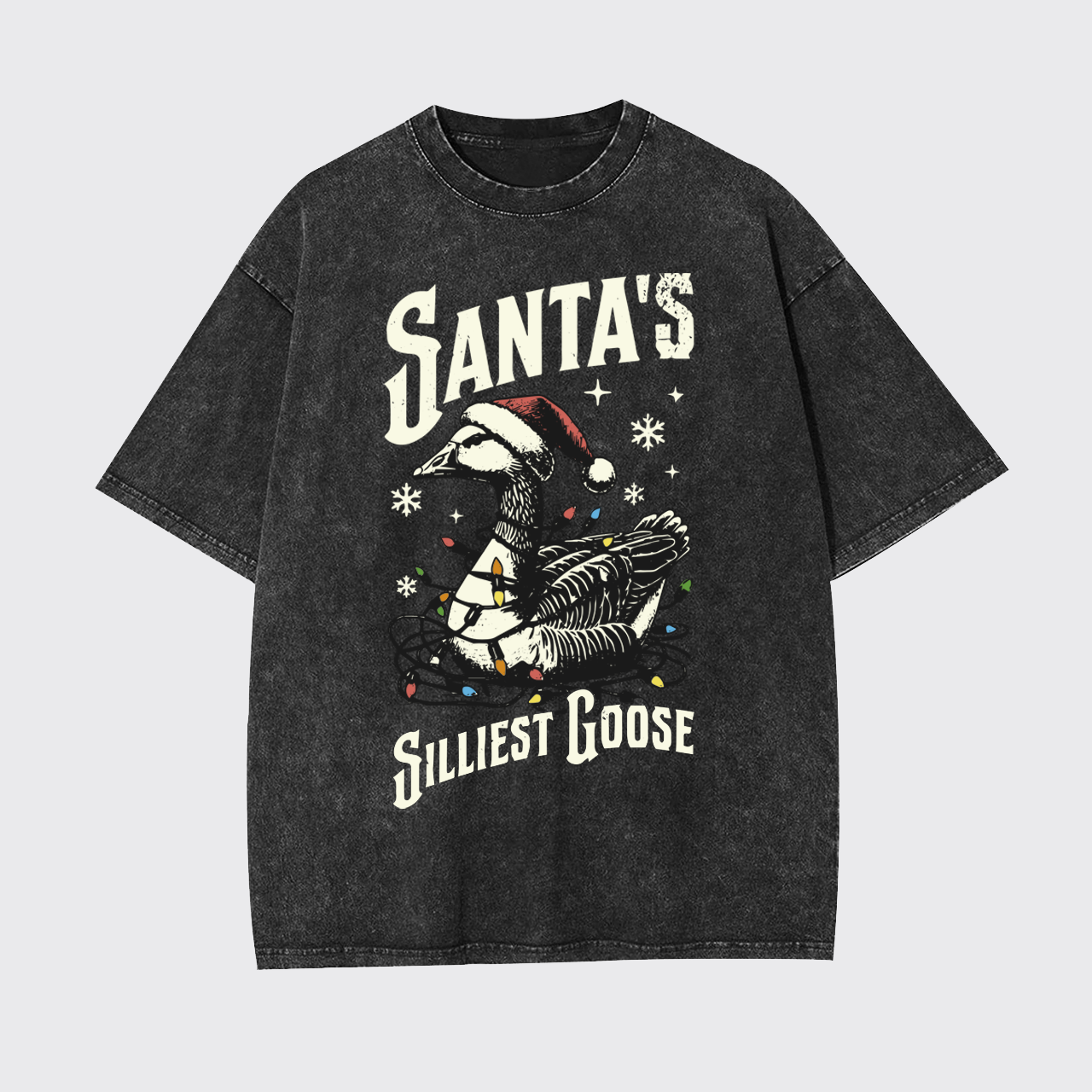 Vintage Santa's Silliest Goose Garment-dye Tees