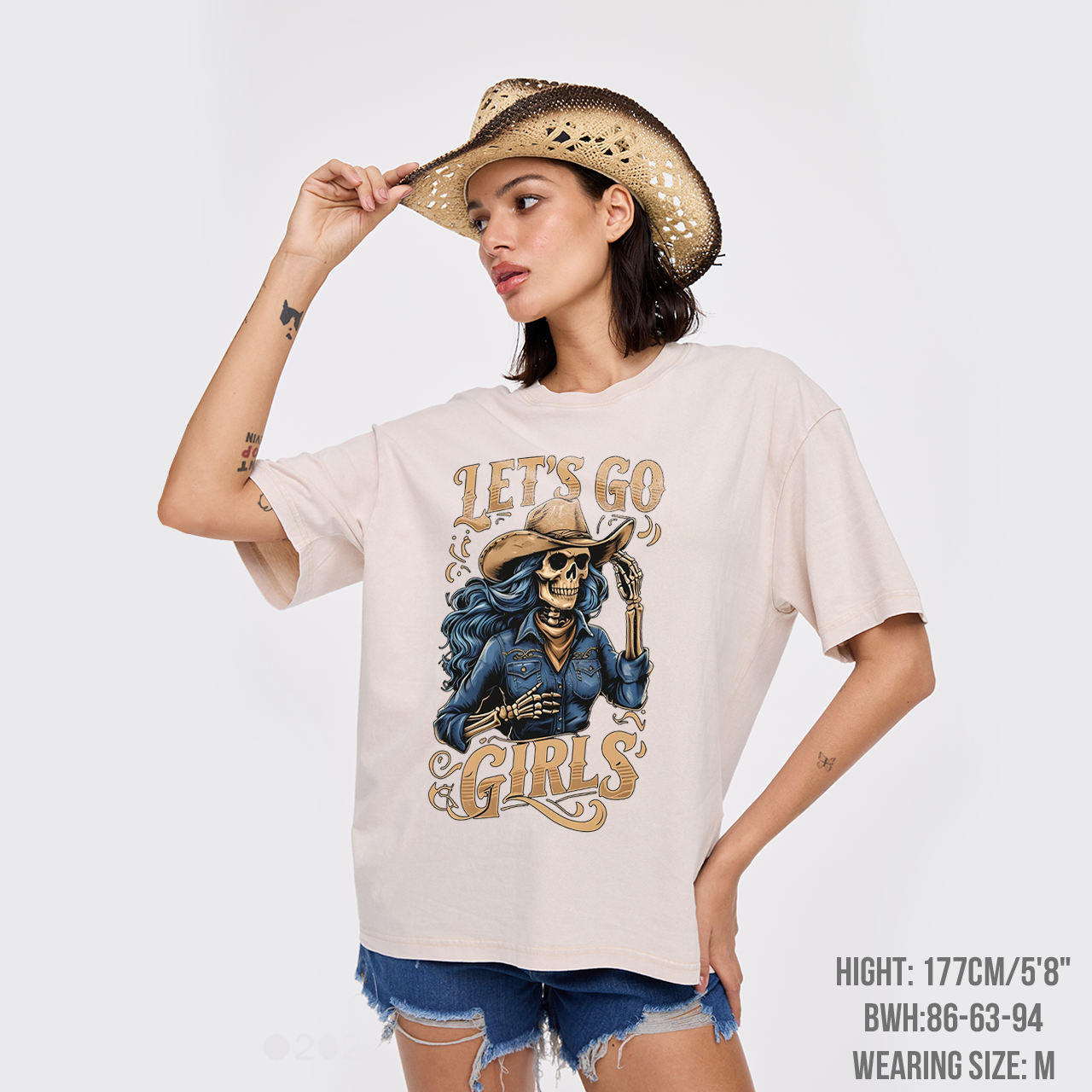 Let's Go Girls Creepy Cowgirl Garment-dye Tees