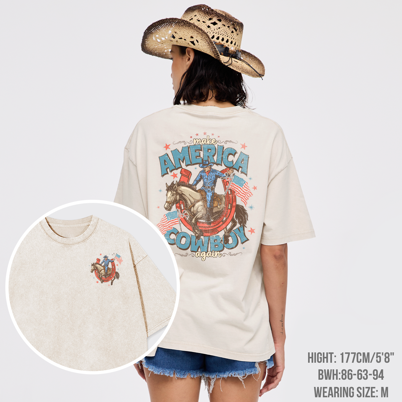 July 4th-Make America Cowboy Again Garment-dye Tees