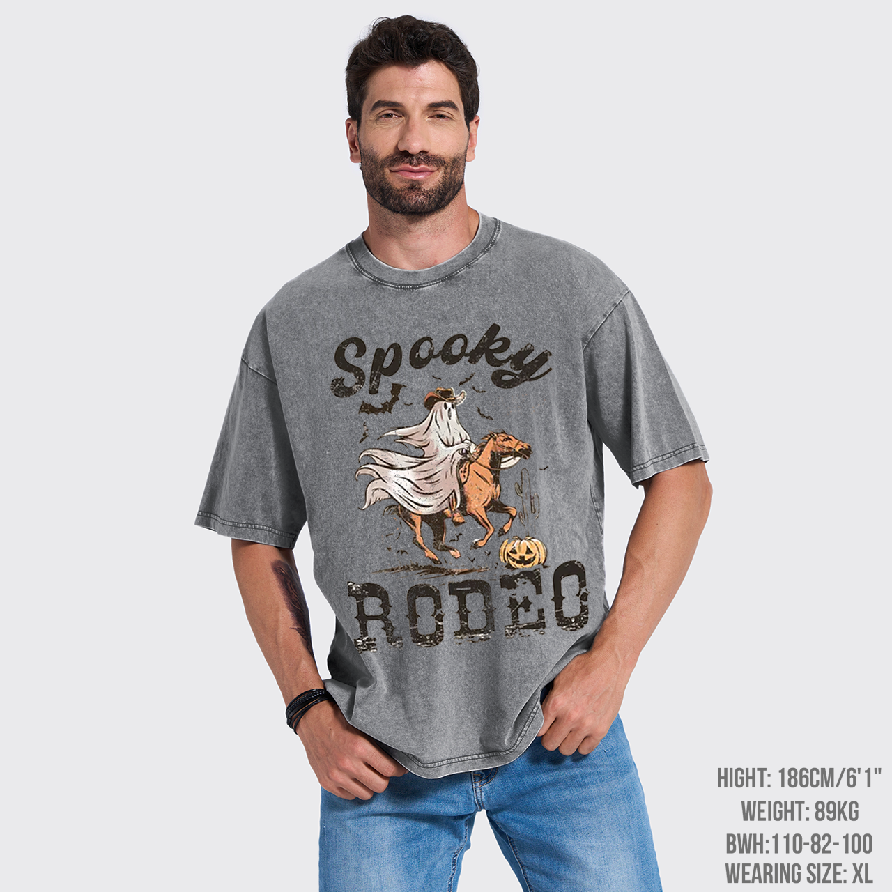 Western Halloween Spooky Rodeo Garment-dye Tees