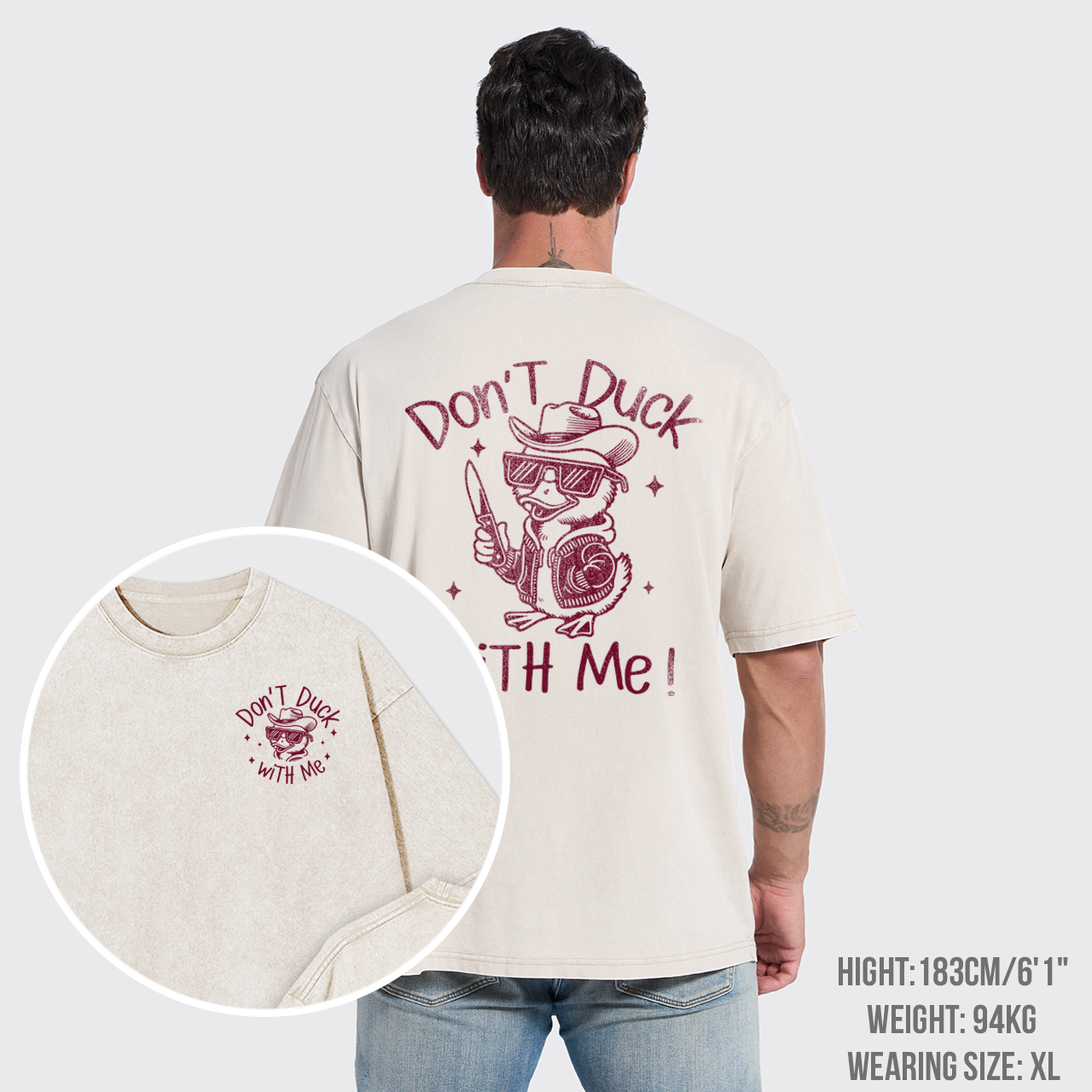 Retro Duck-Don't Duck With Me Garment-dye Tees