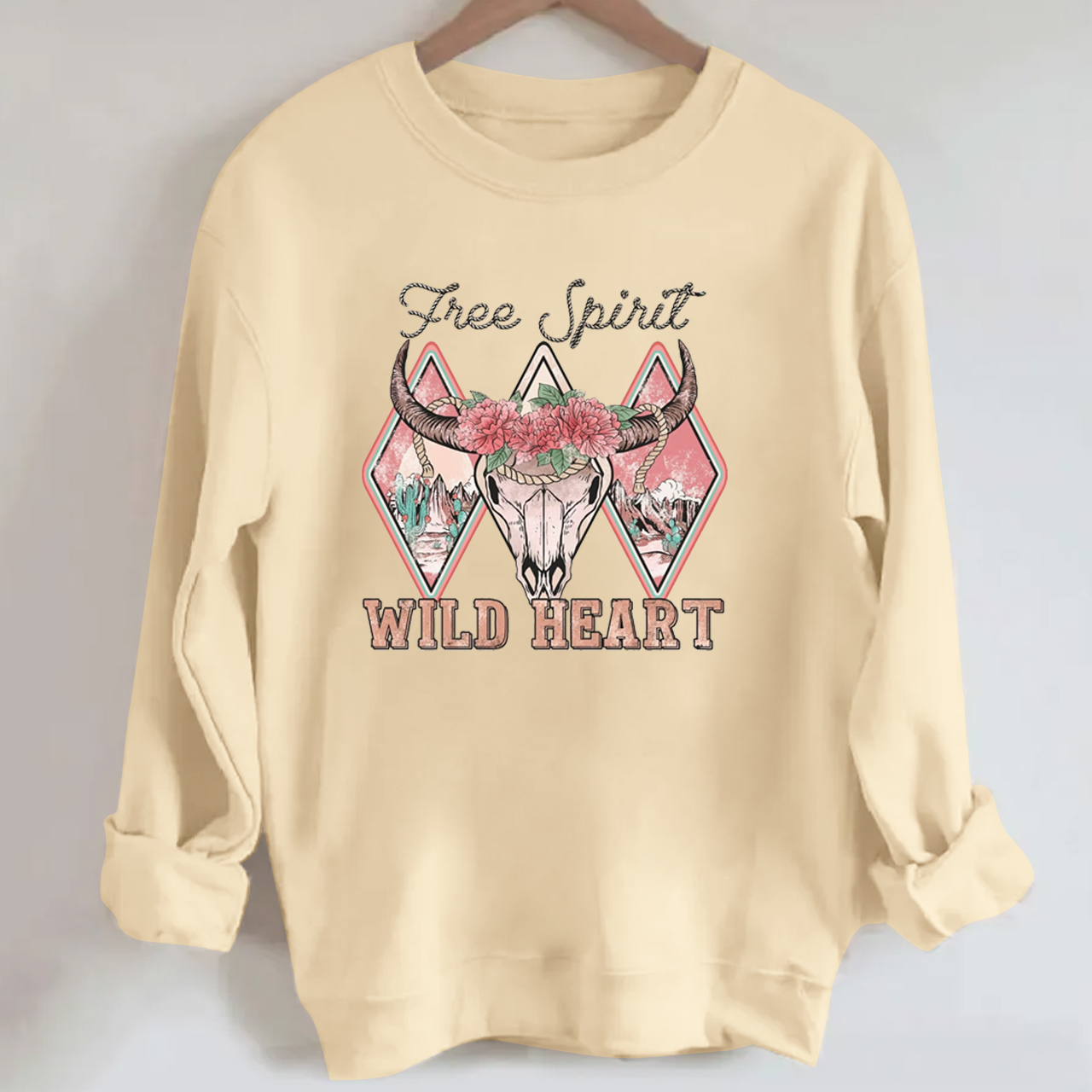 Wild Heart Valentine Boots Sweatshirt