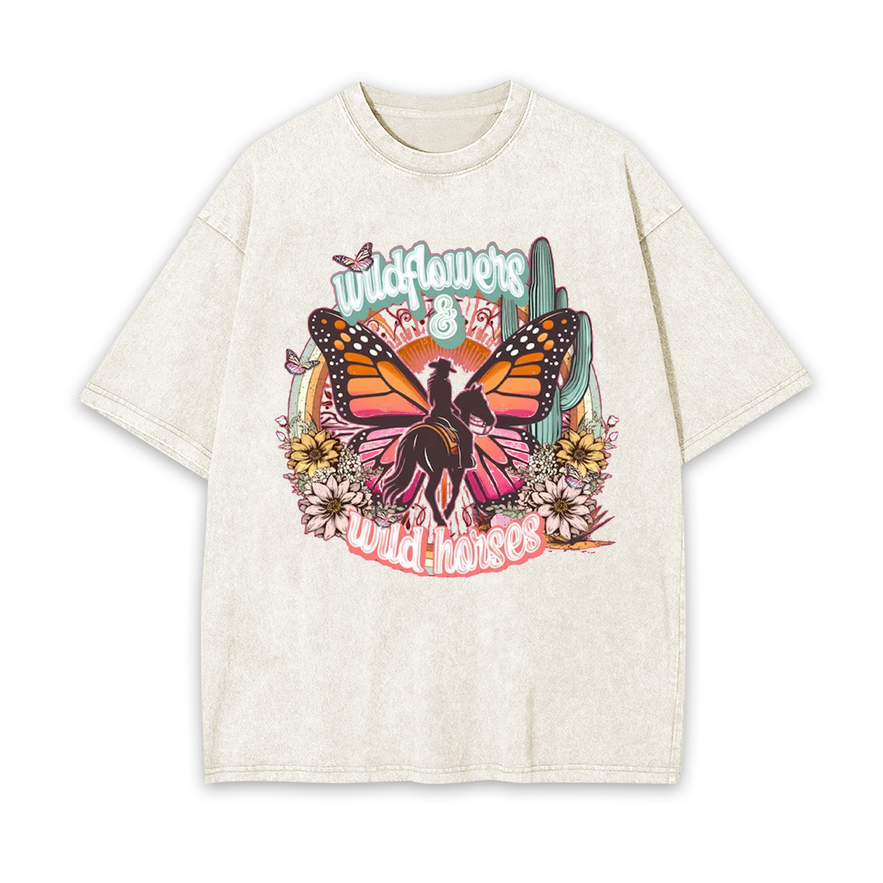 Wild Flowers Wild Horses Garment-dye Tees