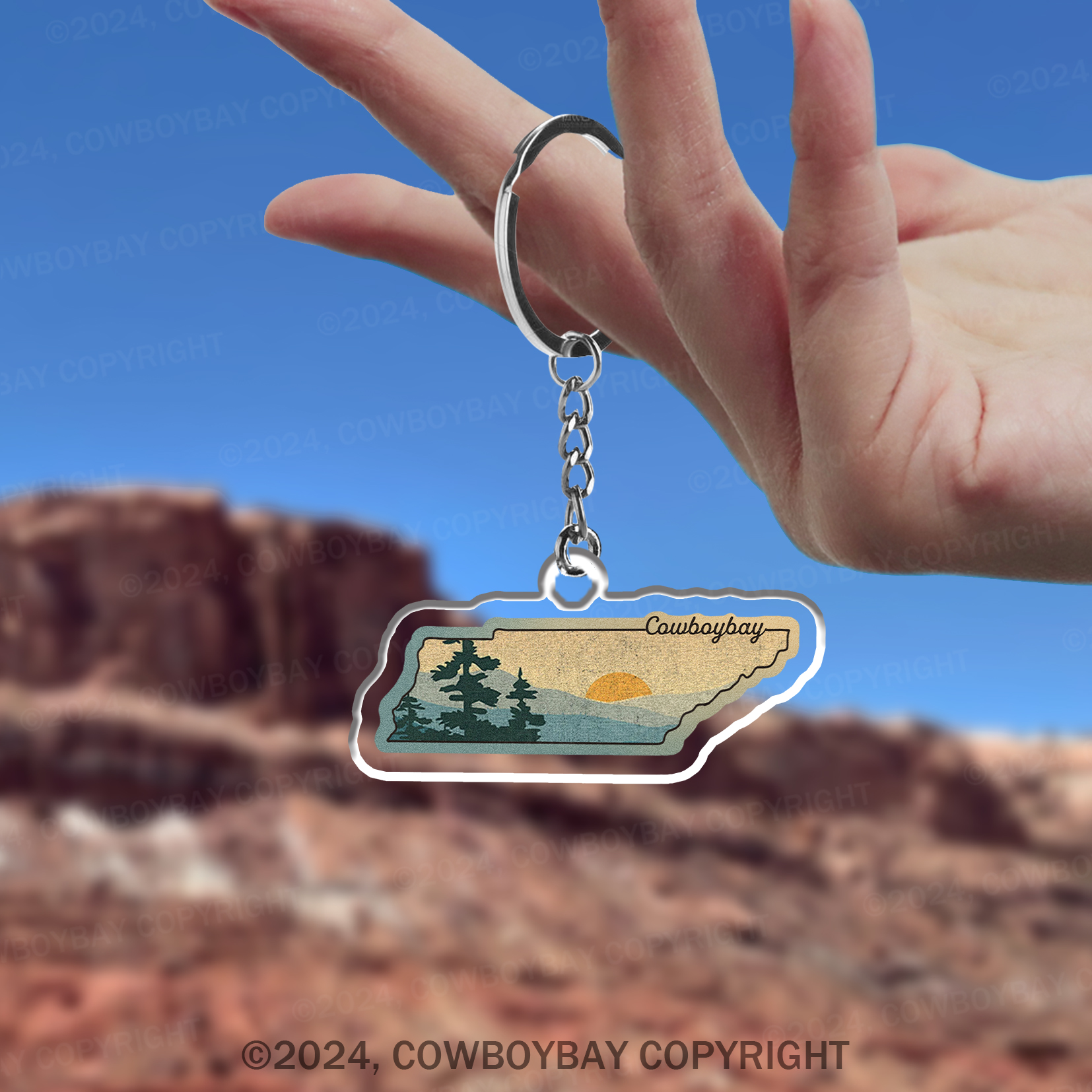 Sunset Bay Keychain