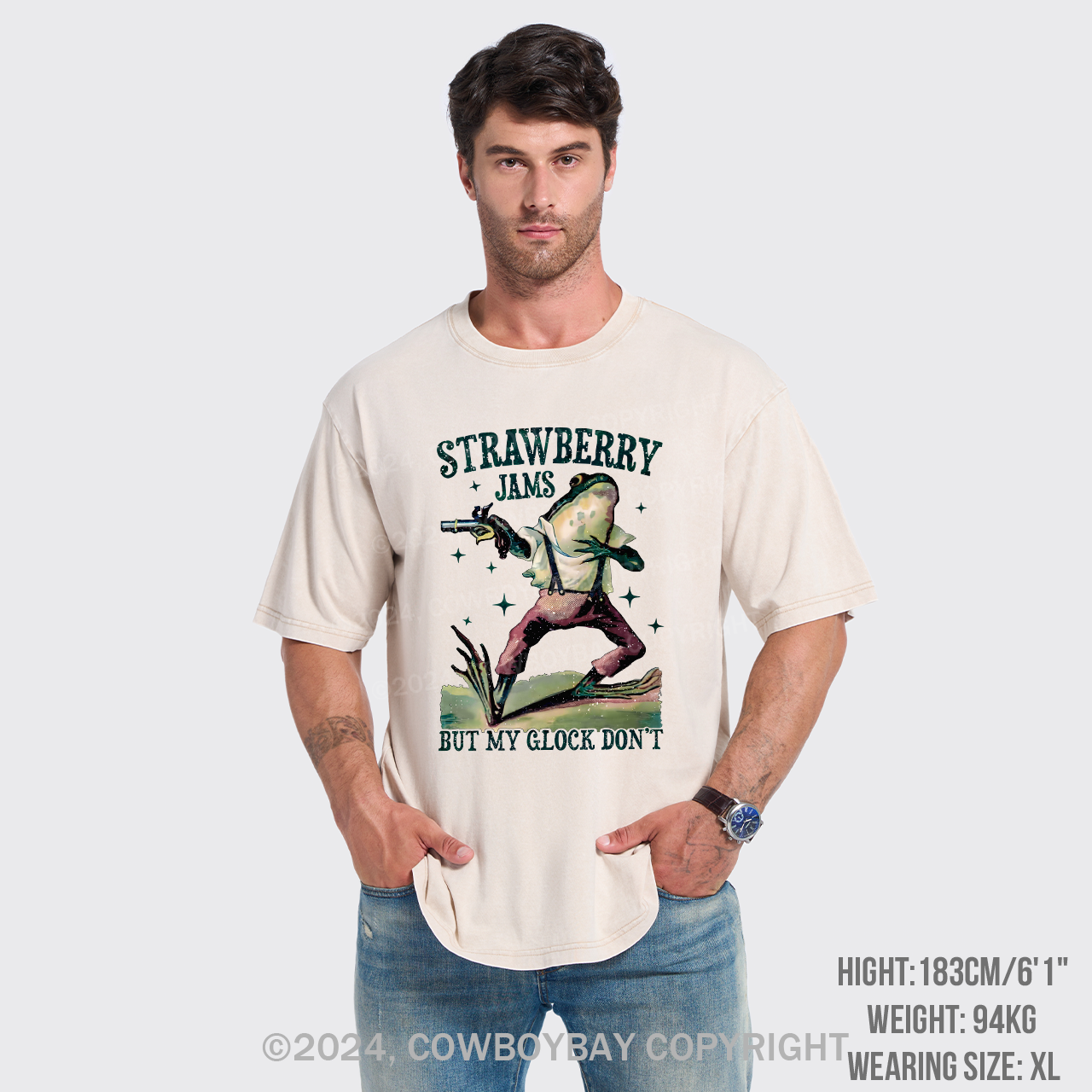 Strawberry Jams But My Glock Don't Garment-dye Tees