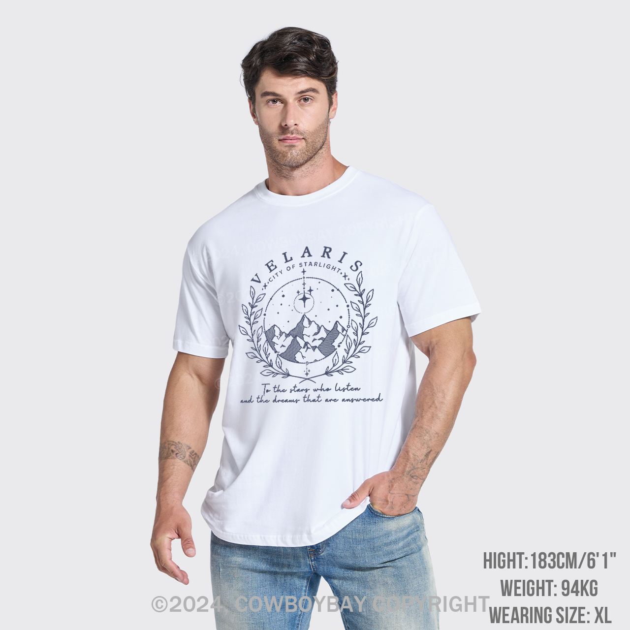 Velaris City Of Starlight Western Cowboy T-Shirts