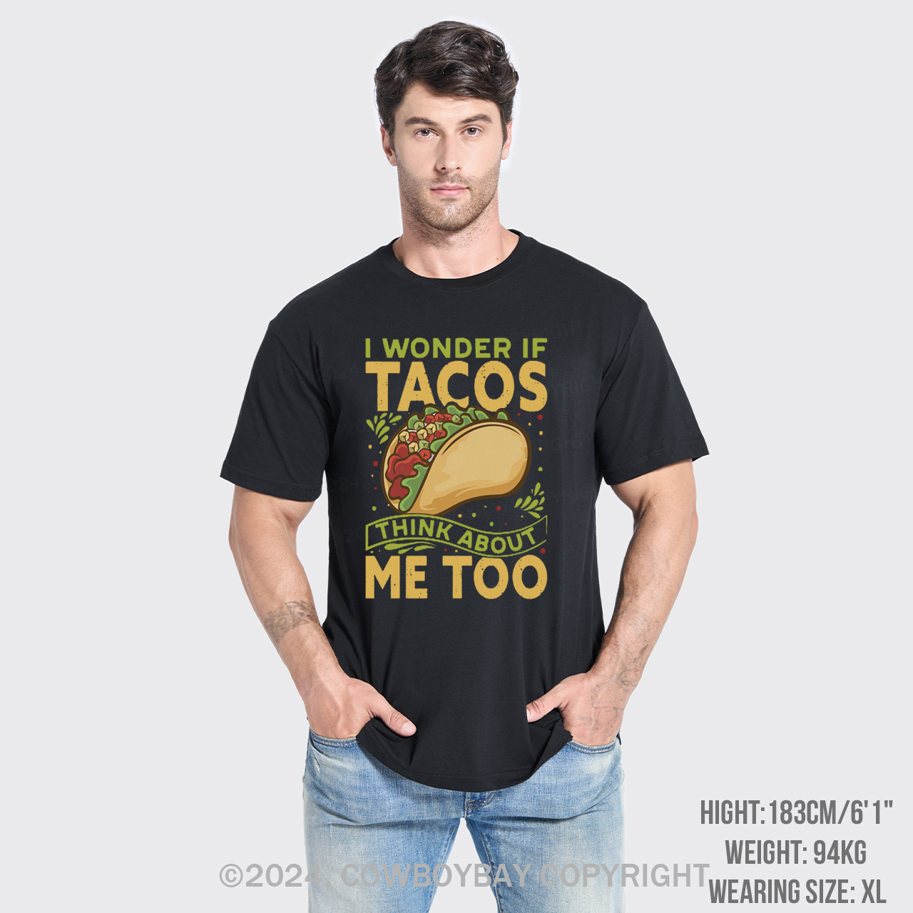 I Wonder If Tacos Think About Me Too T-Shirt I Wonder If Tacos Think About Me Too T-Shirt